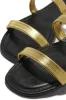 Villa Bonita Slip On Sandals - Gold sold by Miss Lola