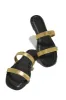 Villa Bonita Slip On Sandals - Gold sold by Miss Lola
