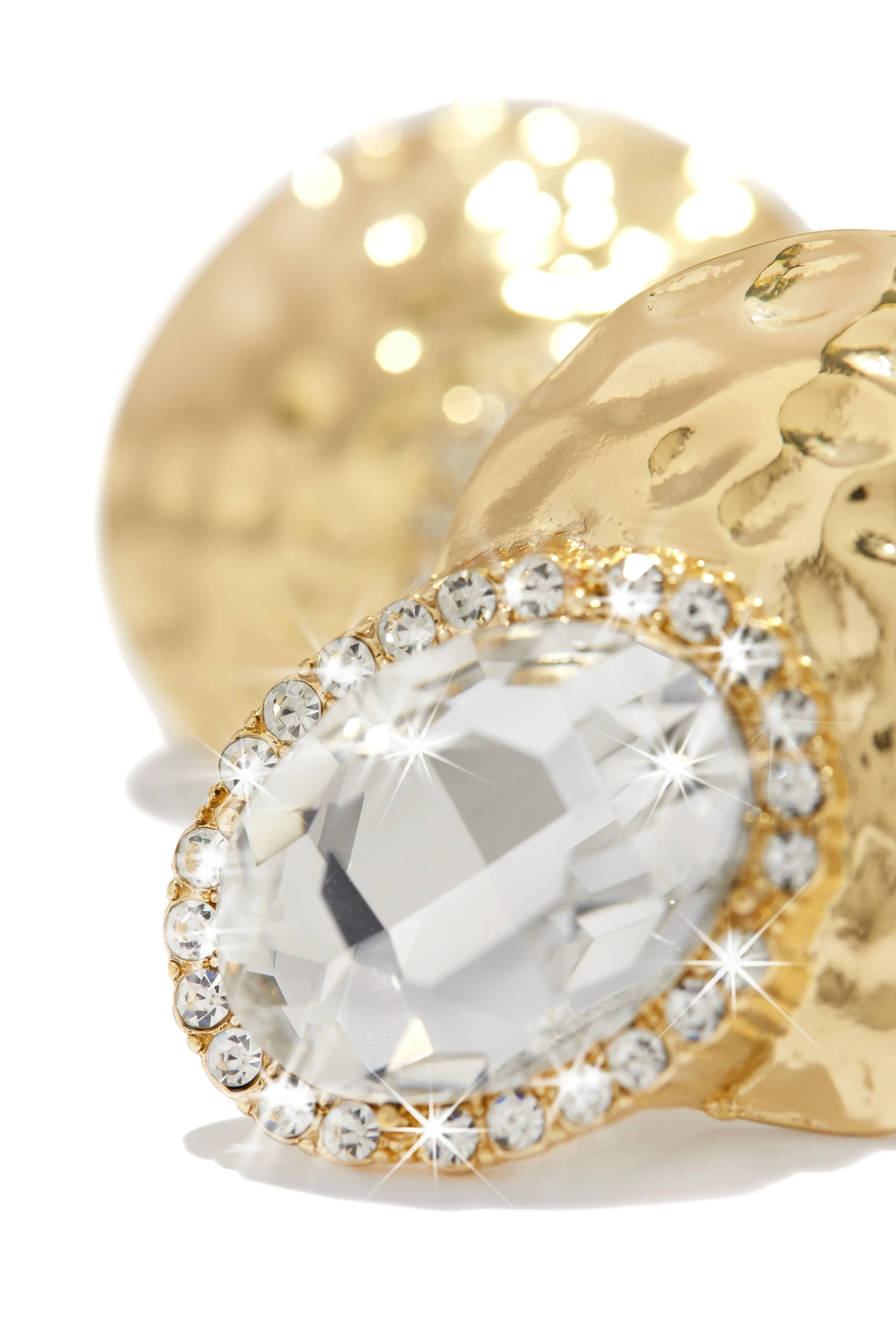 Weekend Gala Stone Embellished Earring - Gold sold by Miss Lola product image thumbnail 2