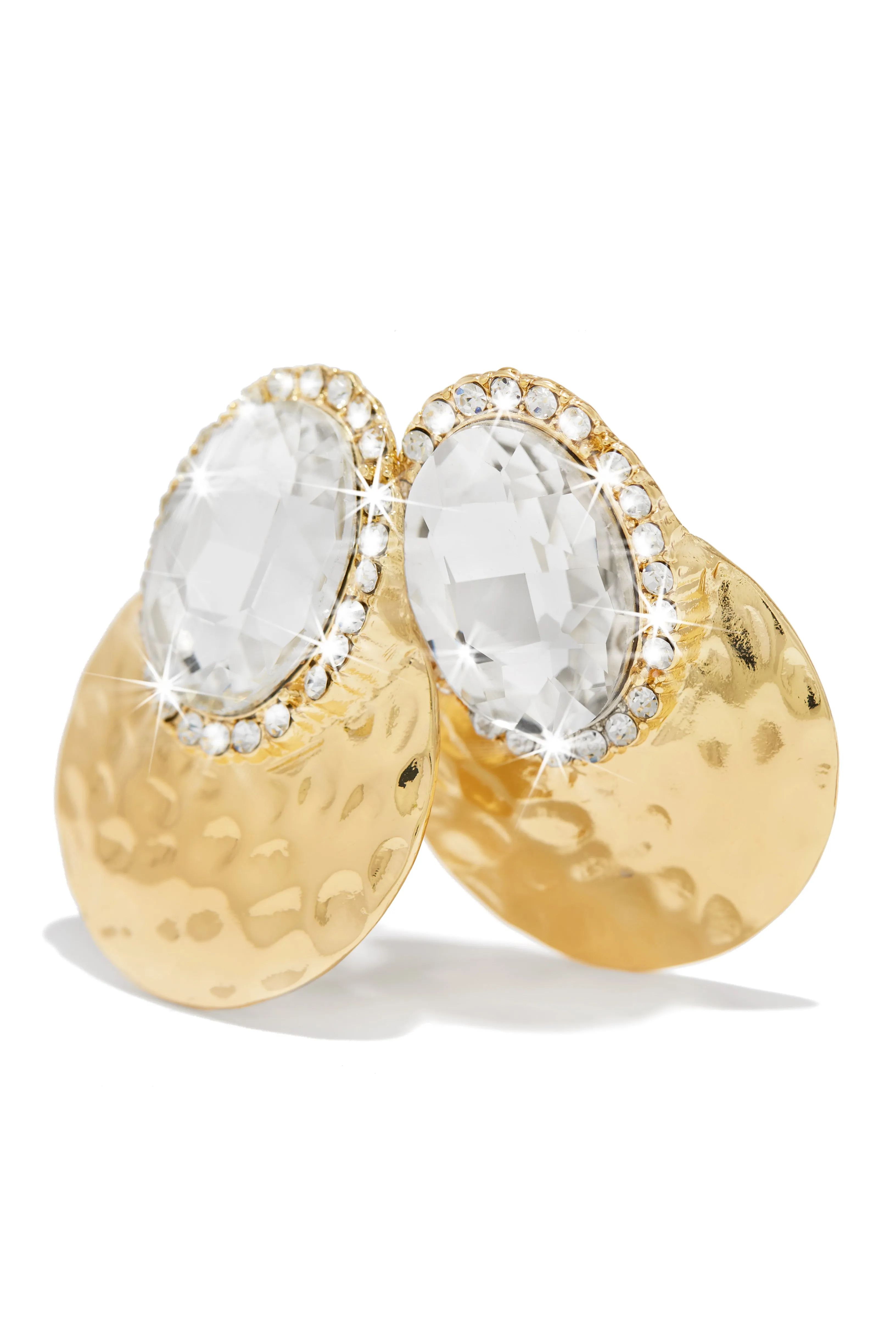 Weekend Gala Stone Embellished Earring - Gold sold by Miss Lola product image thumbnail 3