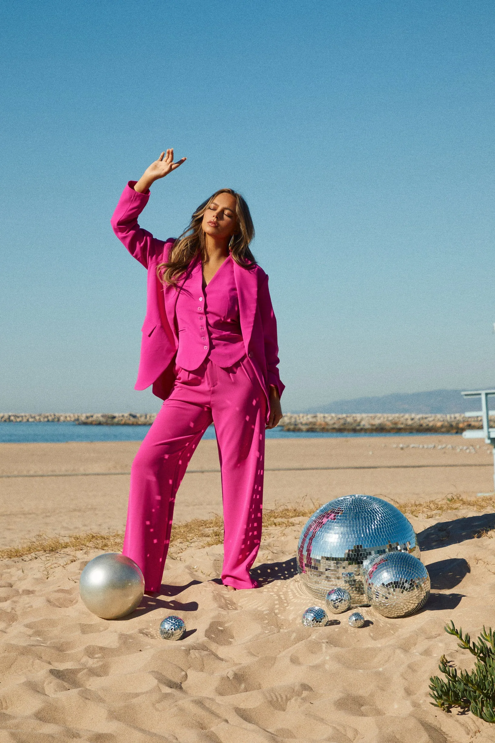 Aliana Oversized Blazer - Pink sold by Miss Lola product image thumbnail 3