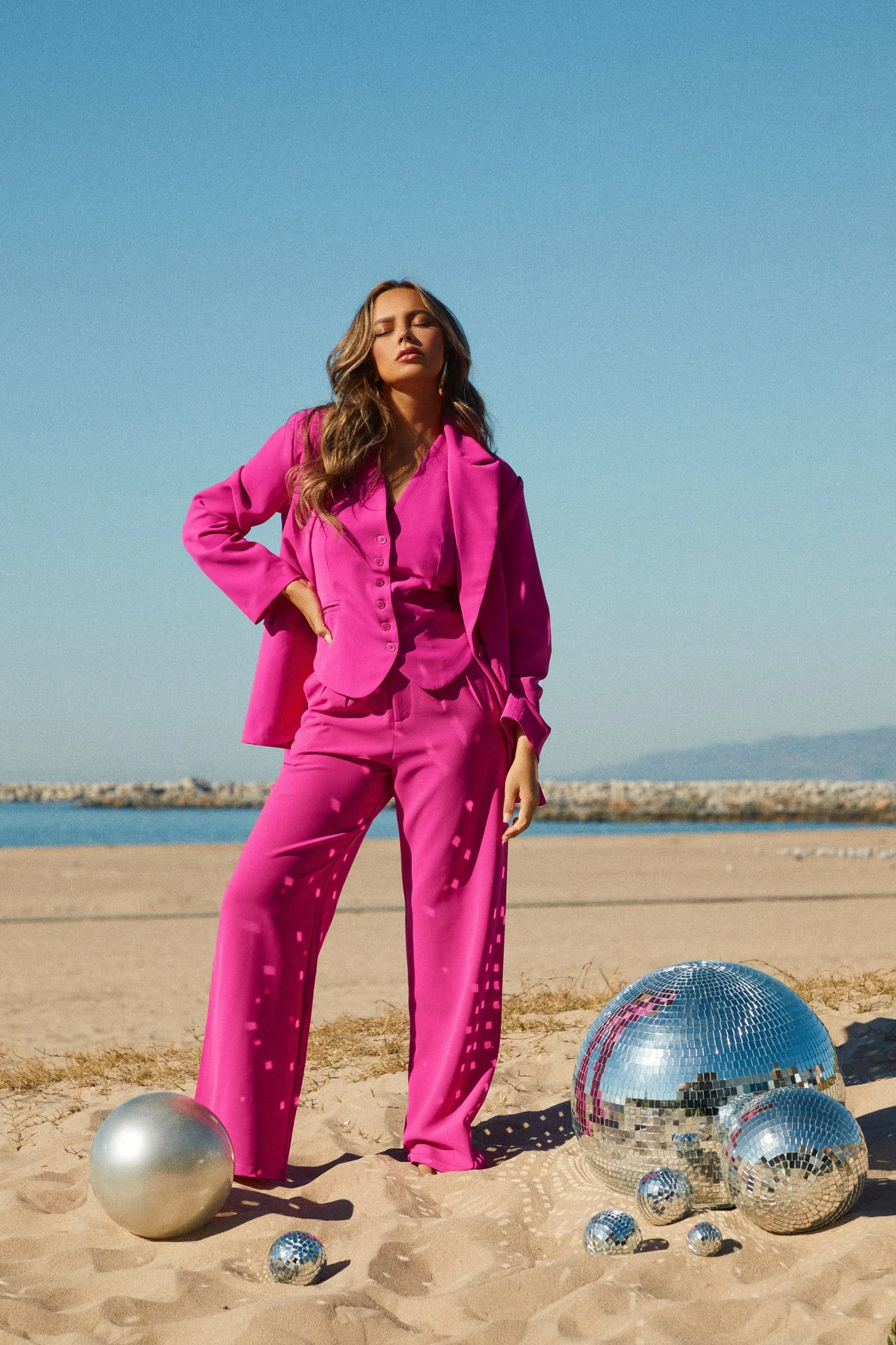 Aliana Oversized Blazer - Pink sold by Miss Lola product image thumbnail 4