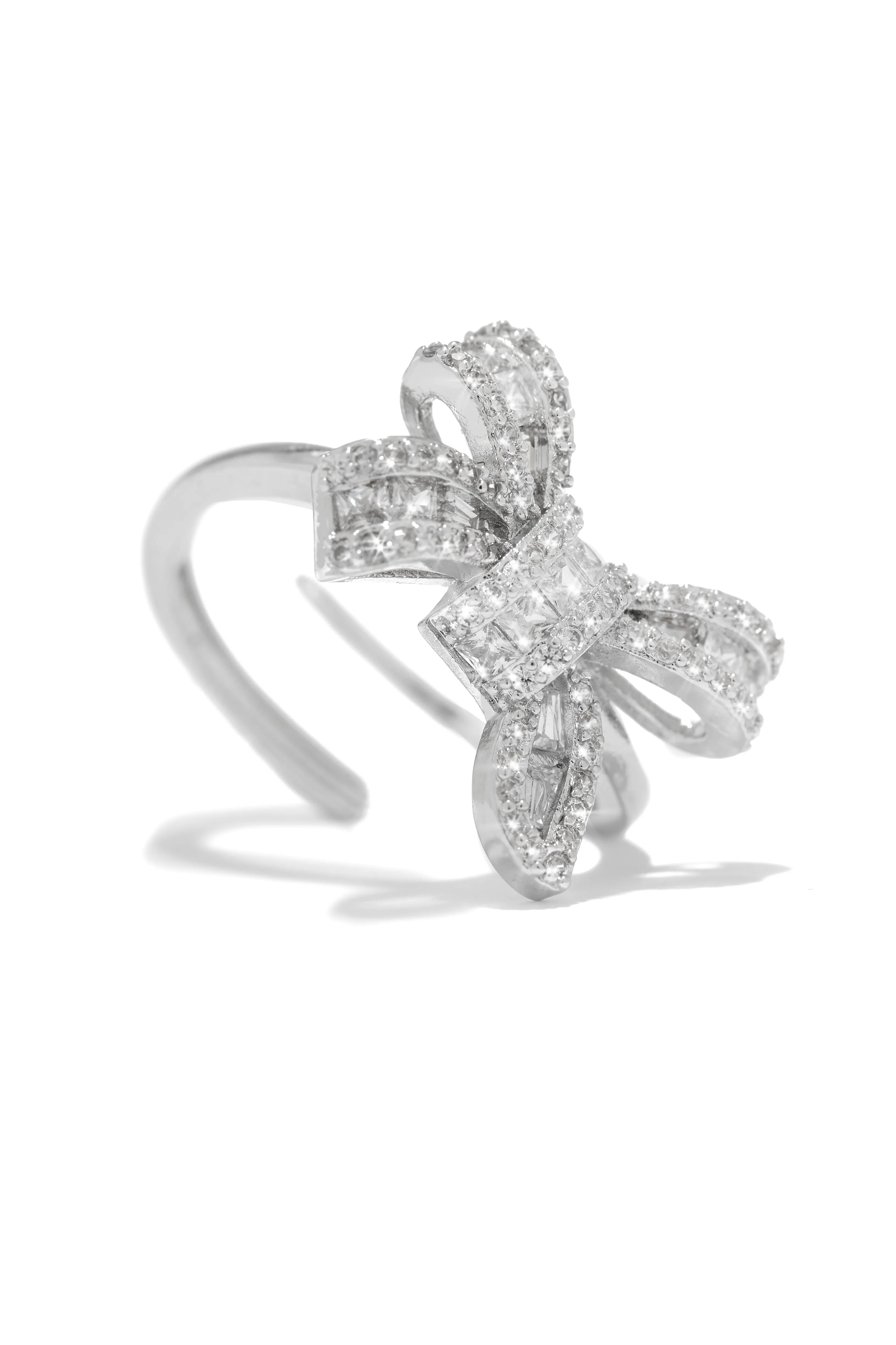 Perfect Gift Bow Embellished Ring - Silver sold by Miss Lola product image thumbnail 3