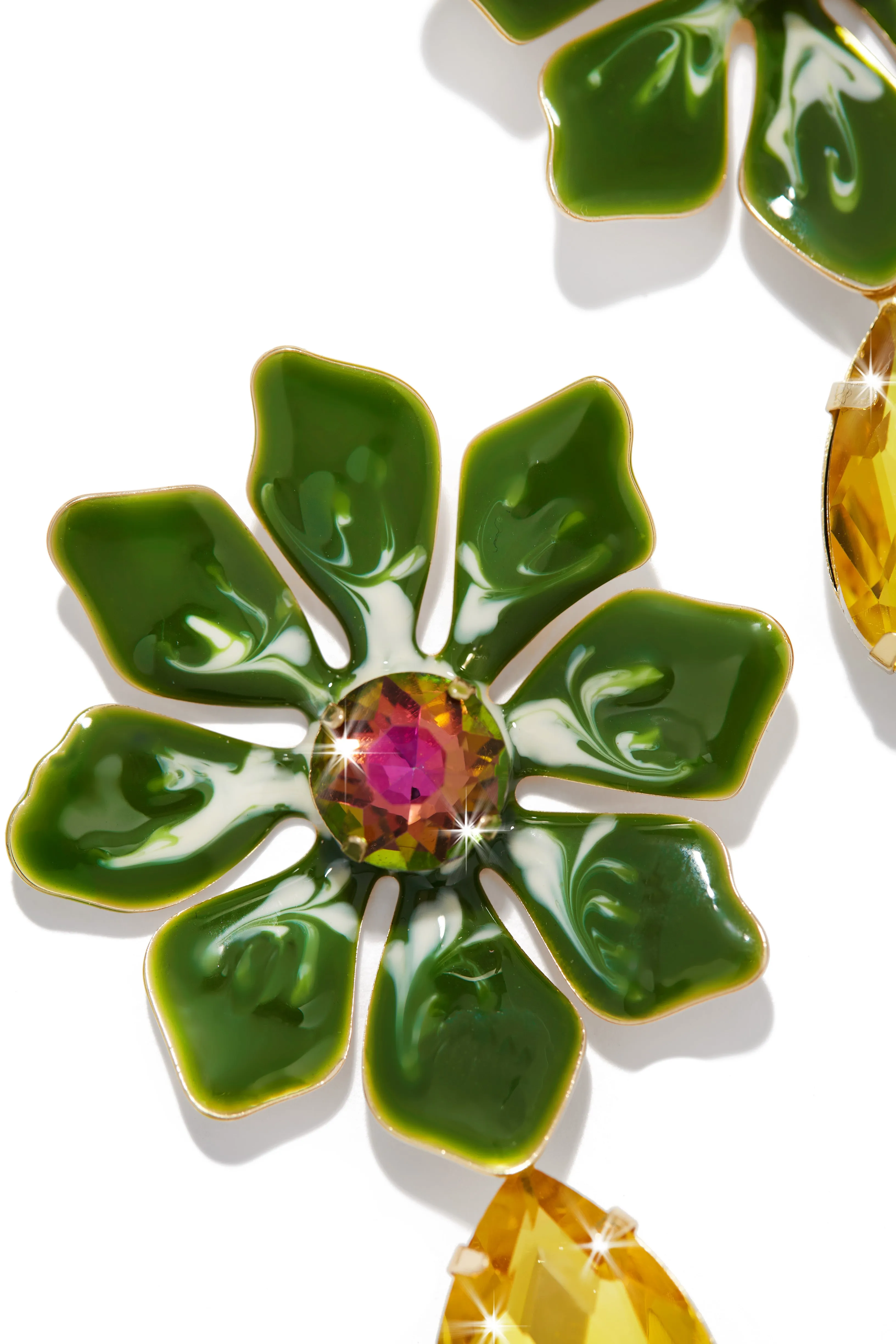 Imara Colorful Flower Earring - Green sold by Miss Lola product image thumbnail 3