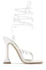 Haven Lace Up High Heels - White sold by Miss Lola