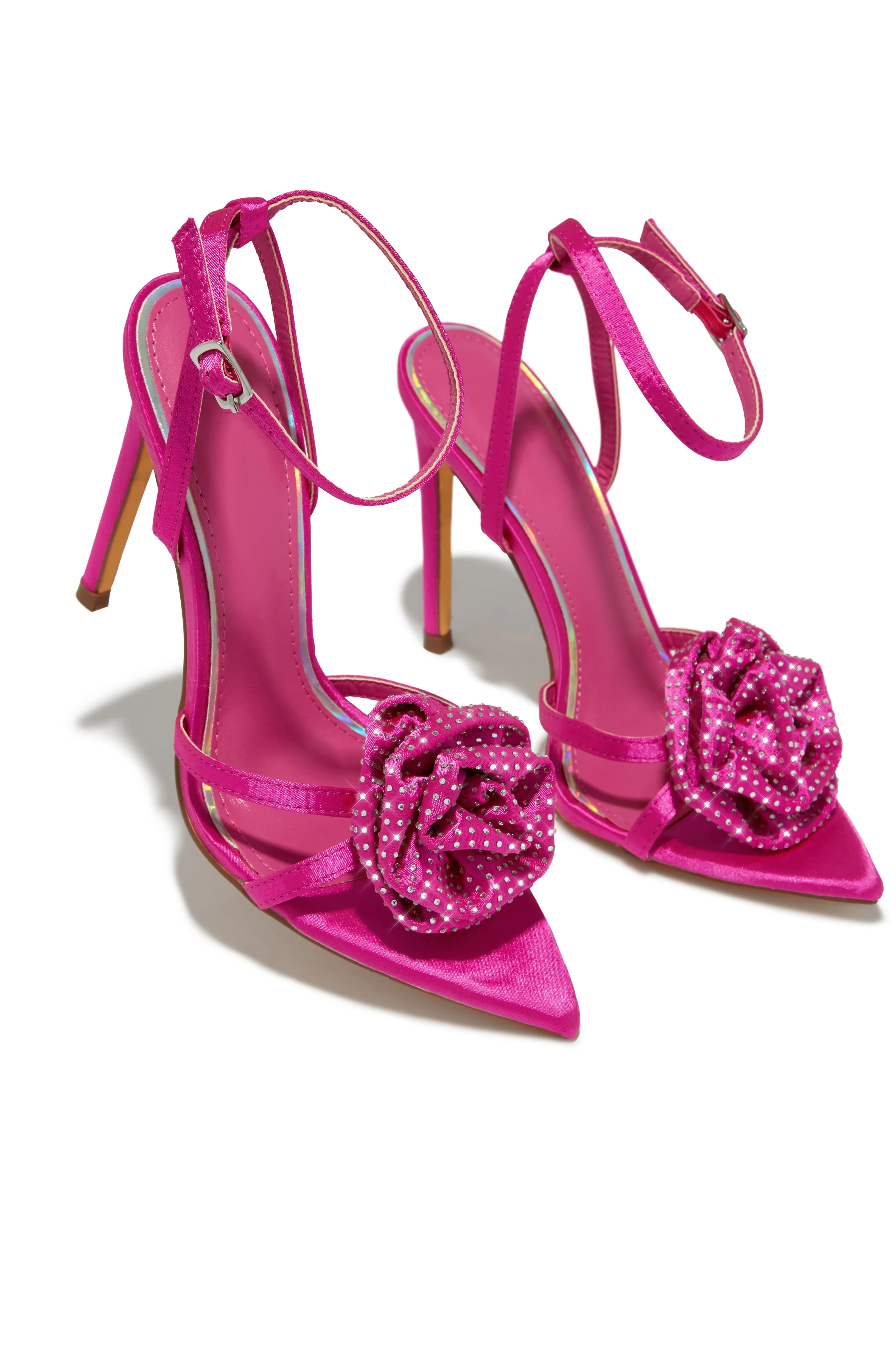 Rose Embellished Rose High Heels - Pink sold by Miss Lola product image thumbnail 4