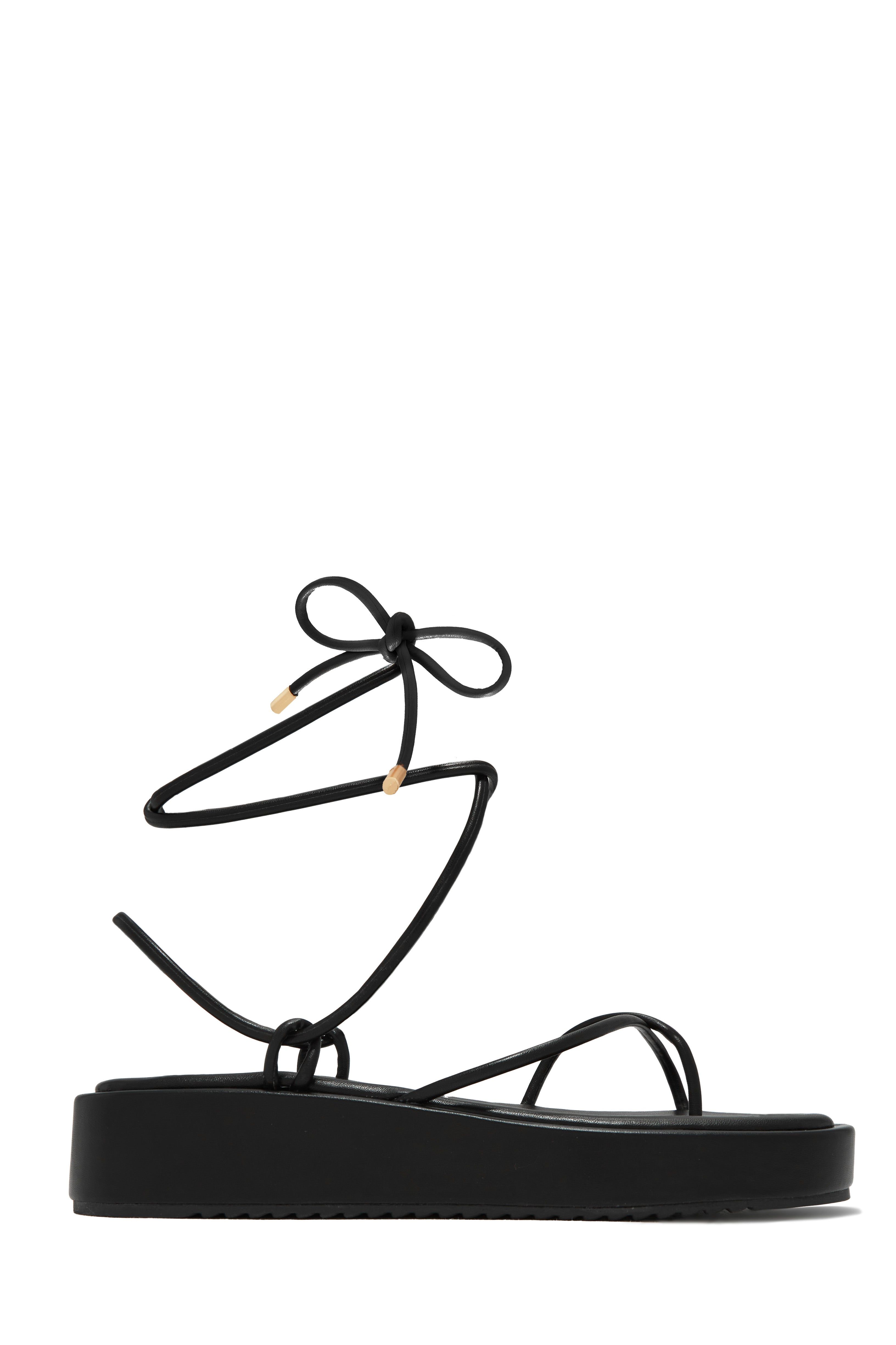 Mykonos Island Lace Up Platform Sandals - Tan sold by Miss Lola product image thumbnail 5