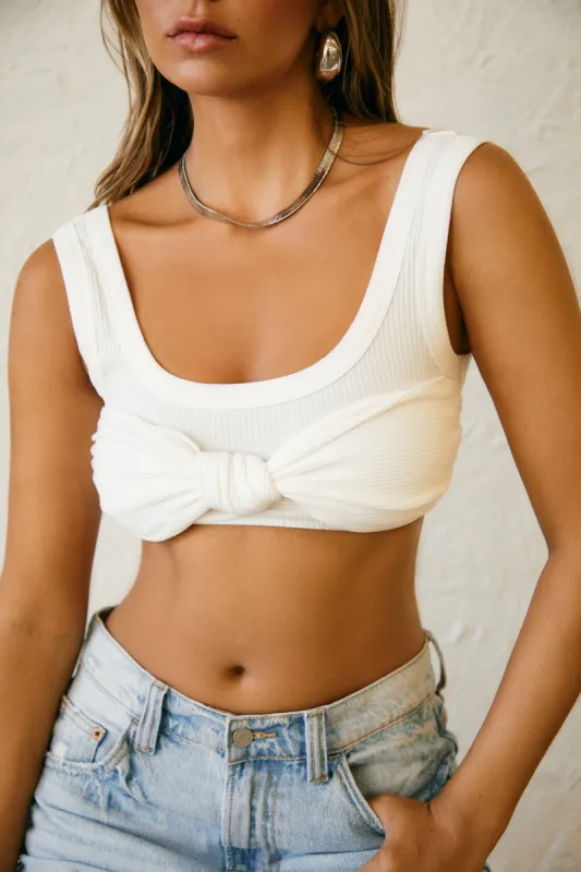 Elsy Top Tank - White sold by Miss Lola