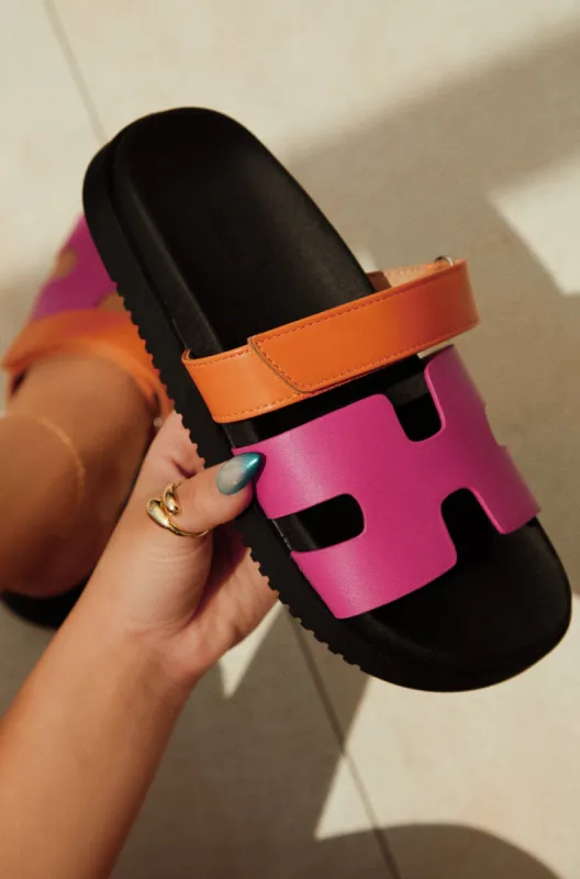 Sun Kissed Sun Slip On Sandals - Multi sold by Miss Lola