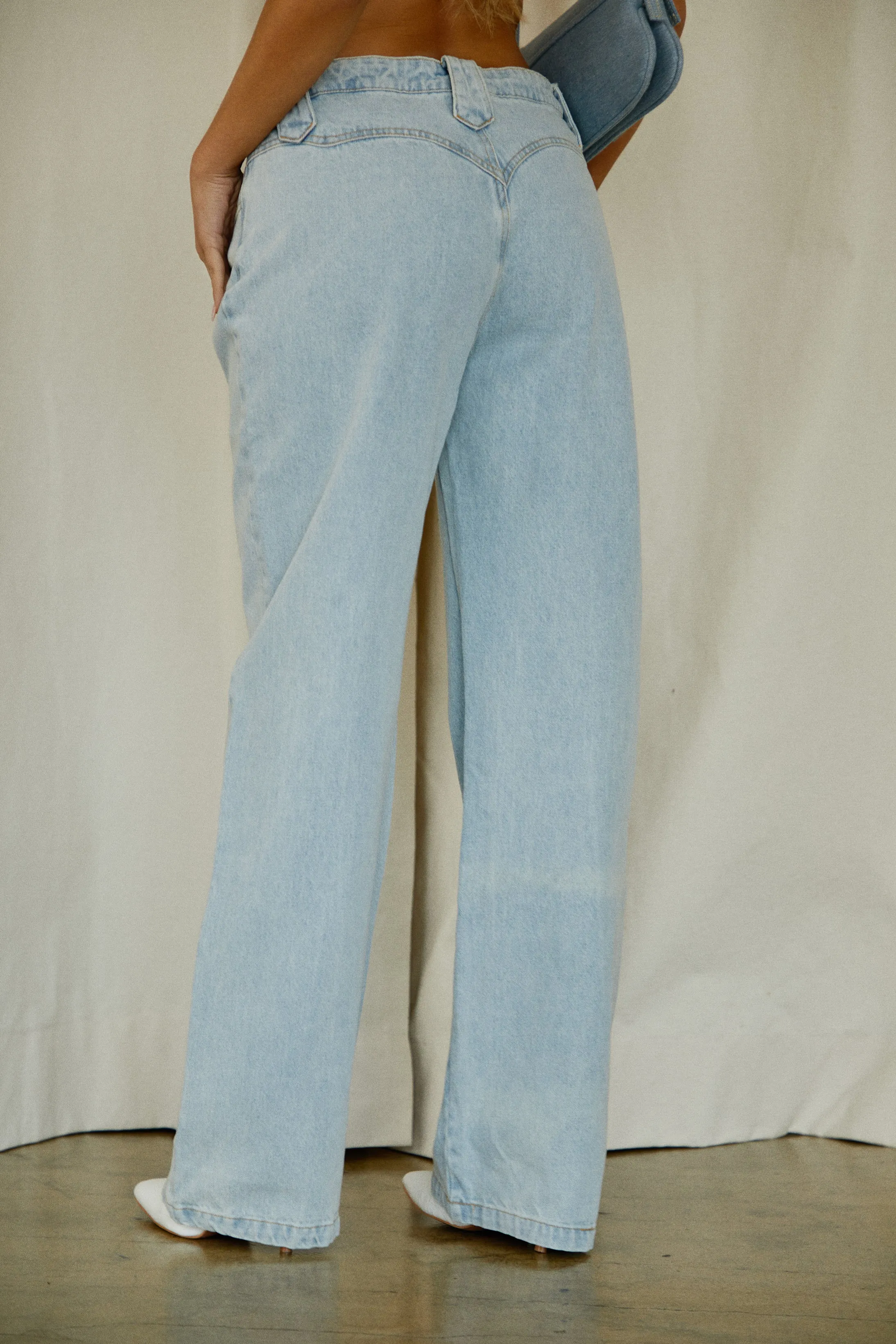 Wild Side Straight Leg Western Pant - Denim sold by Miss Lola product image thumbnail 3