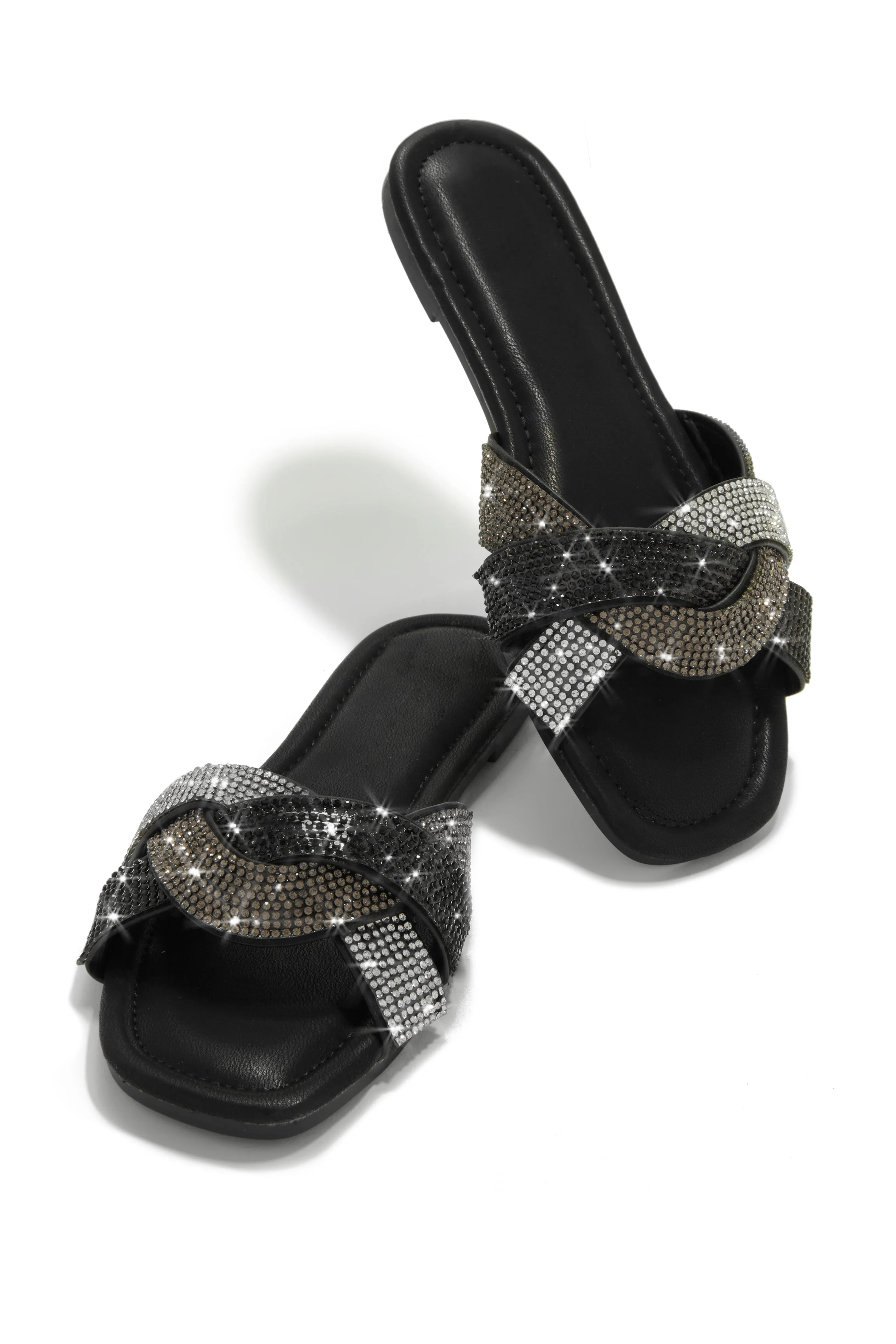 Slip Into Paradise Embellished Slip On Sandals - Black sold by Miss Lola product image thumbnail 5