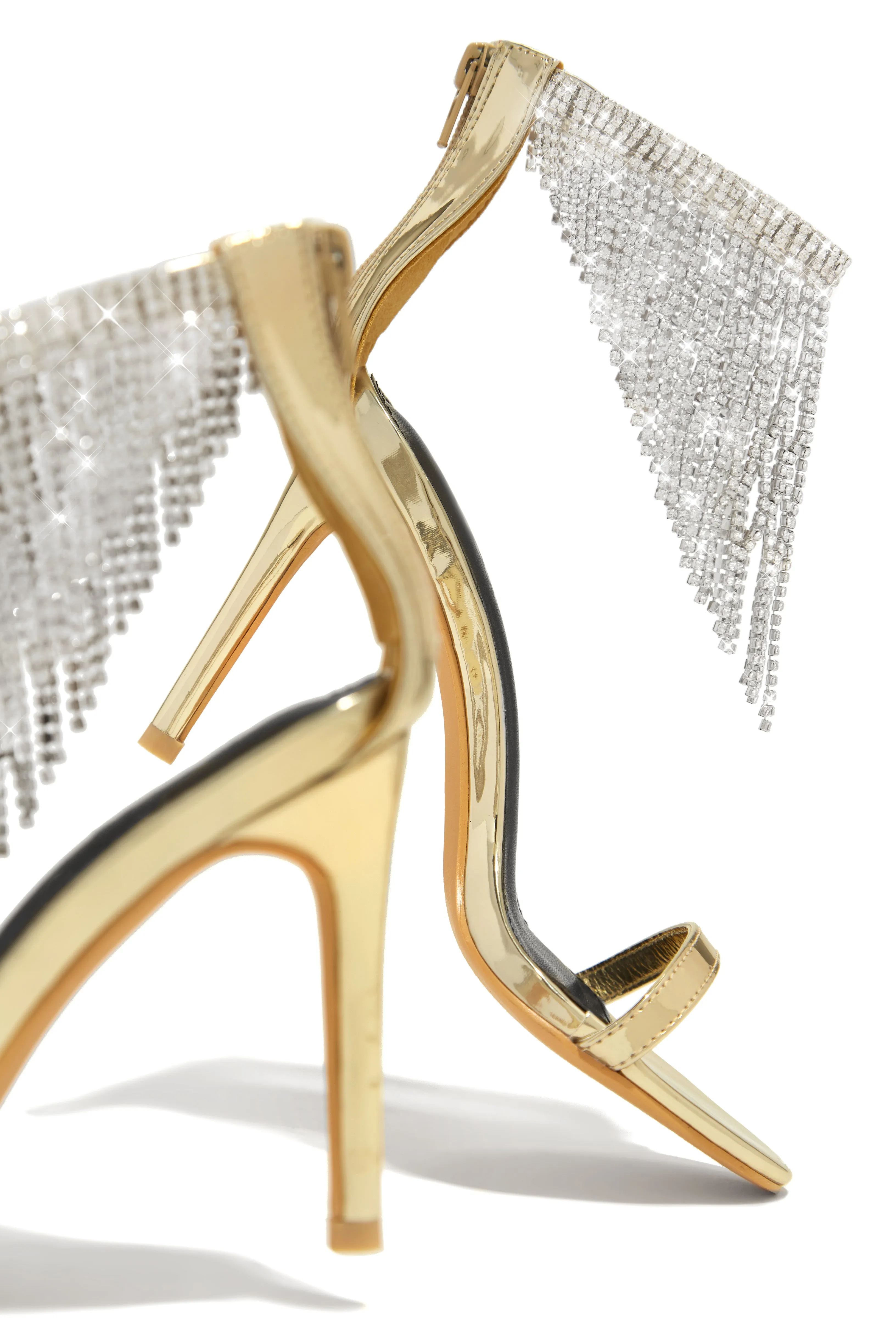 Formal Icon Embellished Dangle Heels - Gold sold by Miss Lola product image thumbnail 4