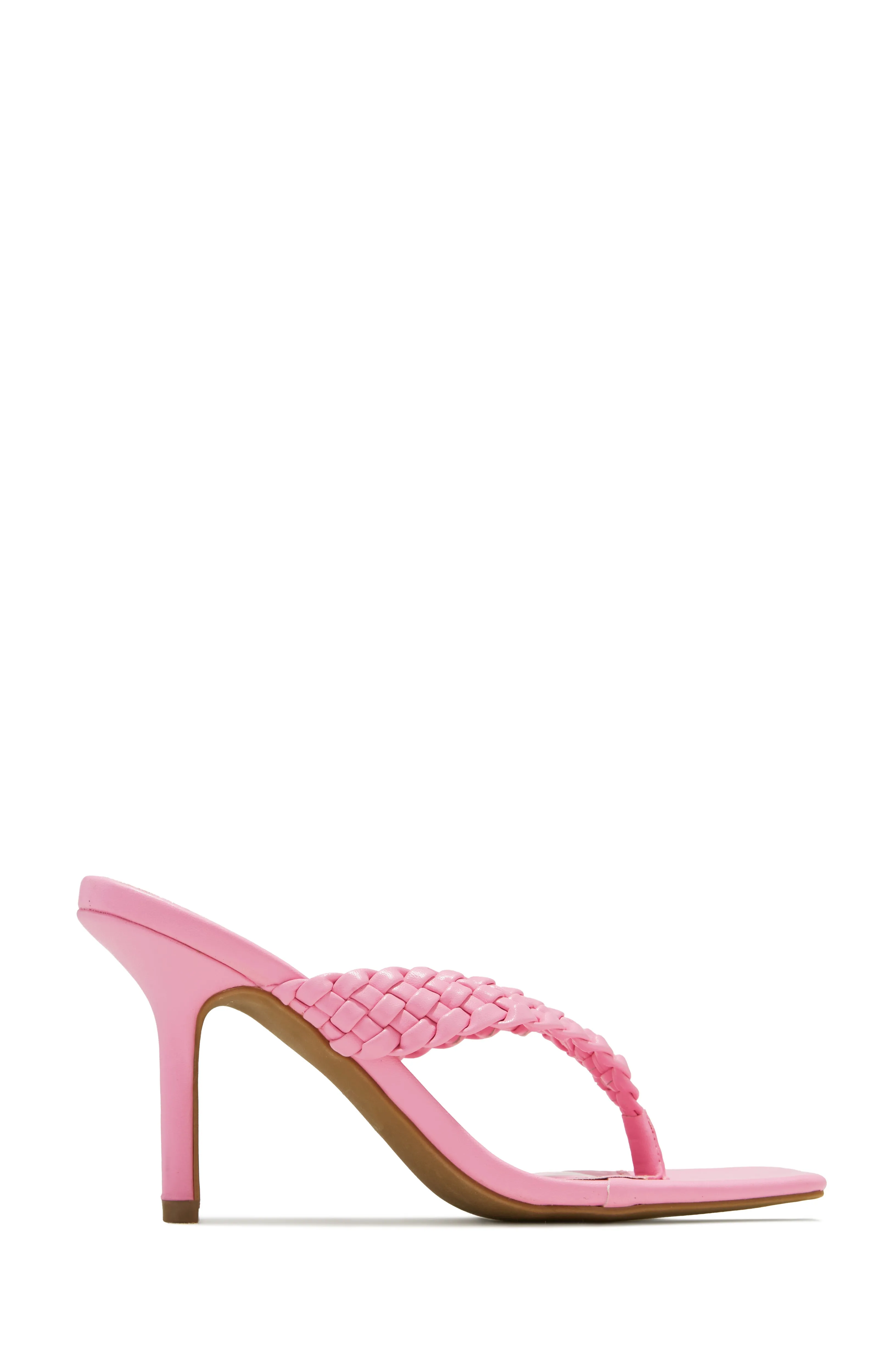 Sierra Thong Strap Mule Heels - Pink sold by Miss Lola product image thumbnail 5
