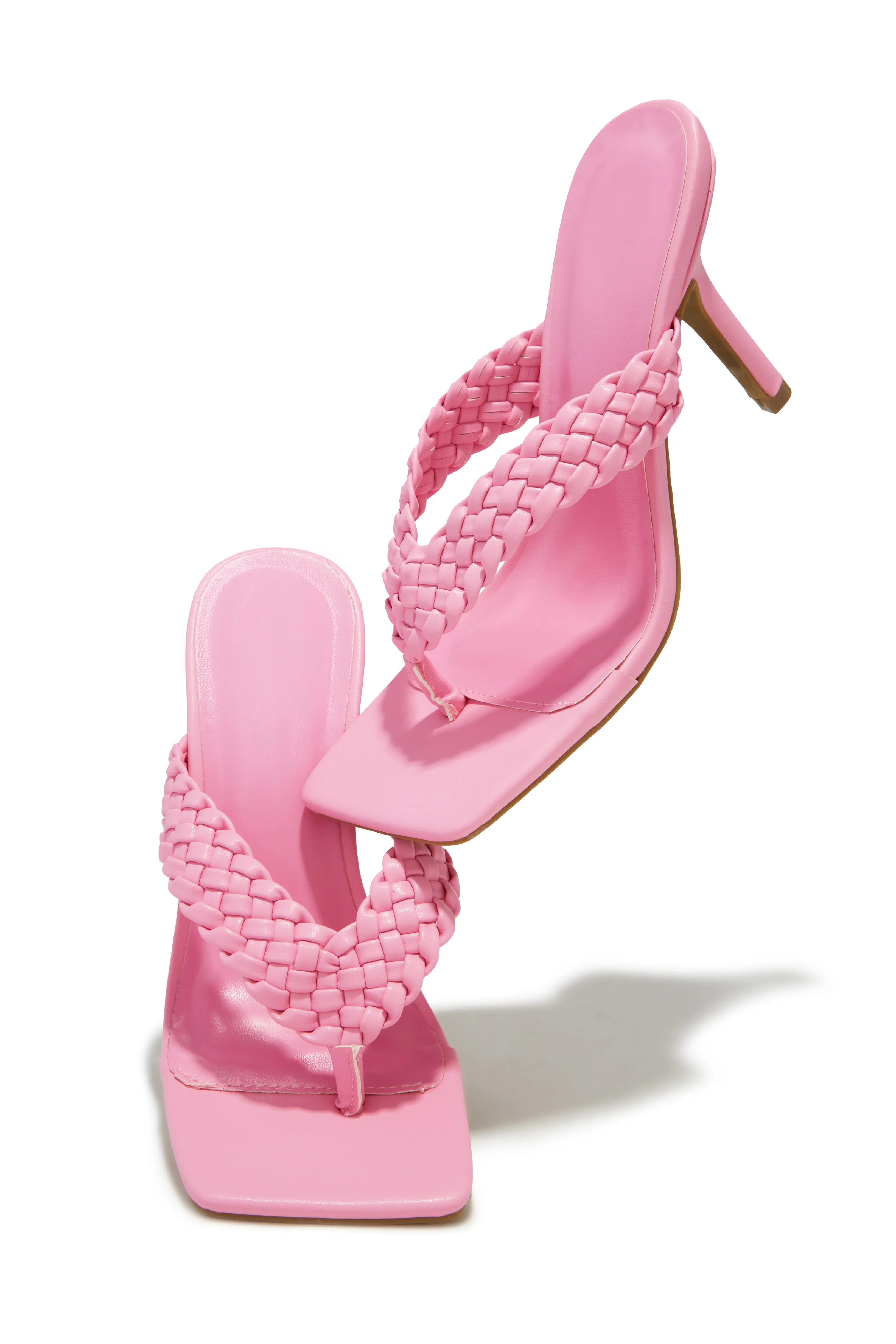Sierra Thong Strap Mule Heels - Pink sold by Miss Lola product image thumbnail 2