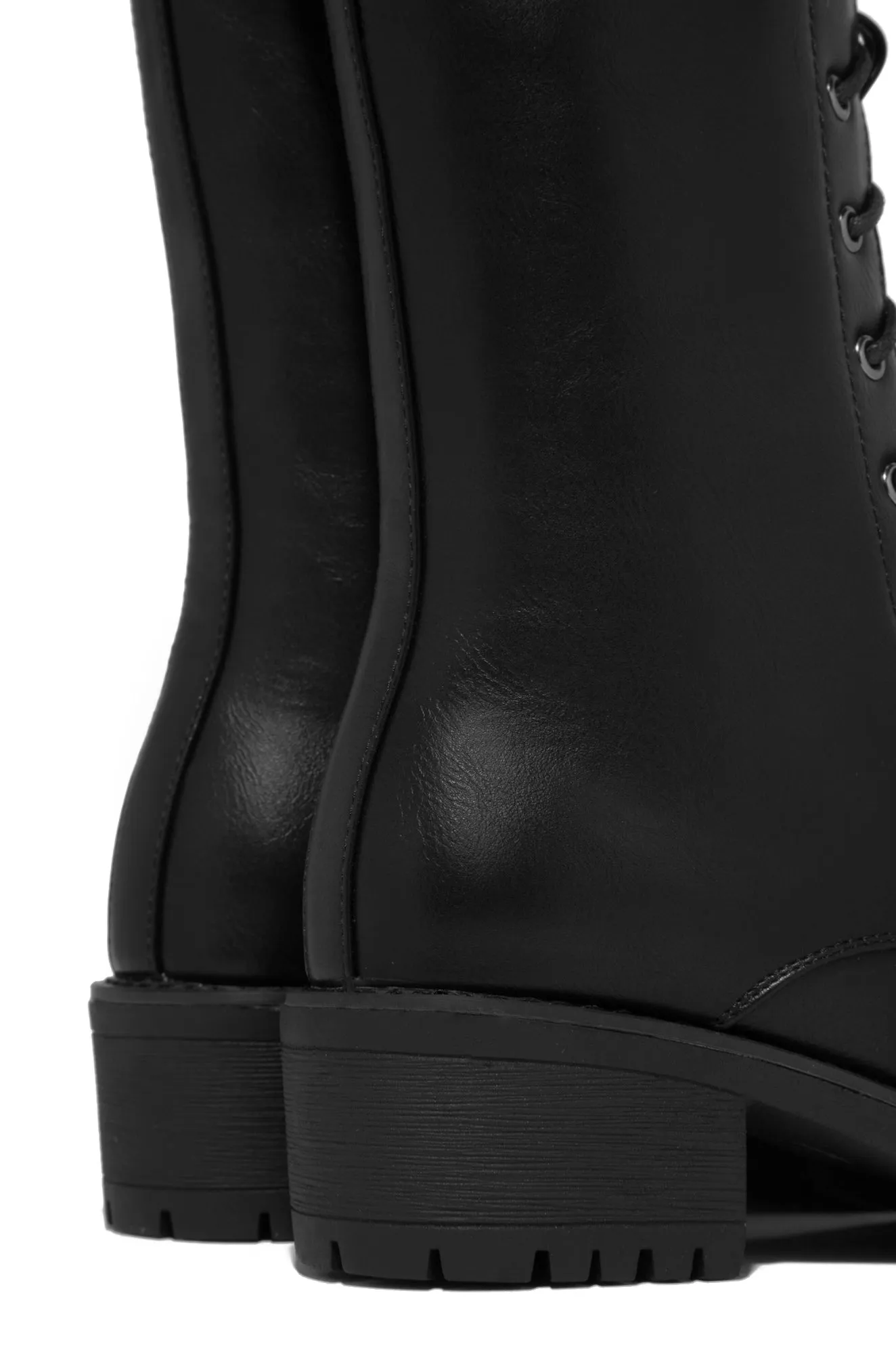 A Classic Front Lace Up Combat Boots - Black sold by Miss Lola product image thumbnail 4