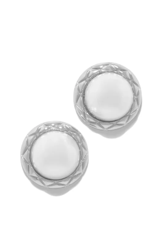 Railyn Faux Pearl Statement Earring - Silver sold by Miss Lola