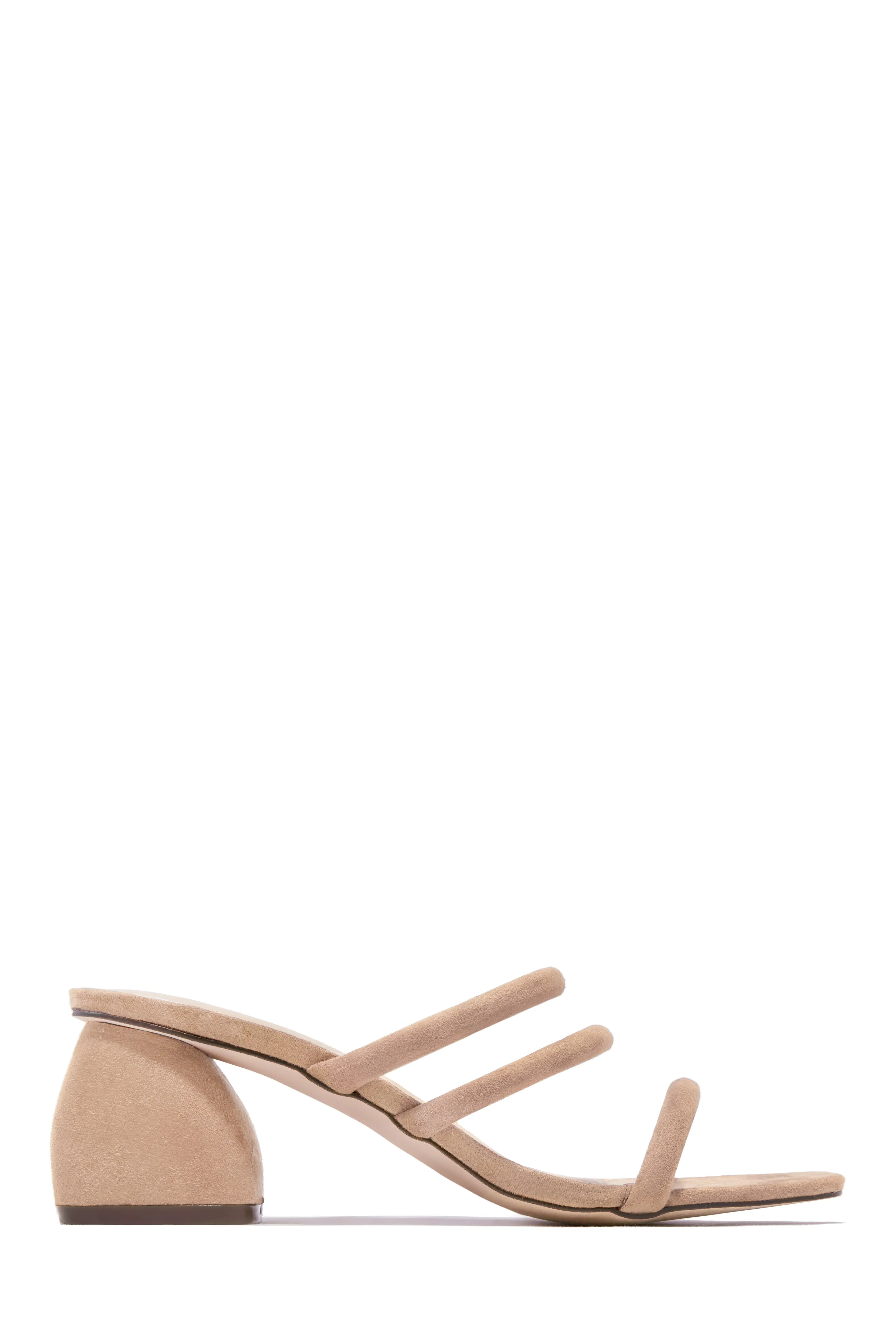 Nora Block Mid Heel Mules - Nude sold by Miss Lola
