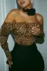 Jovana Off The Shoulder Top - Leopard sold by Miss Lola