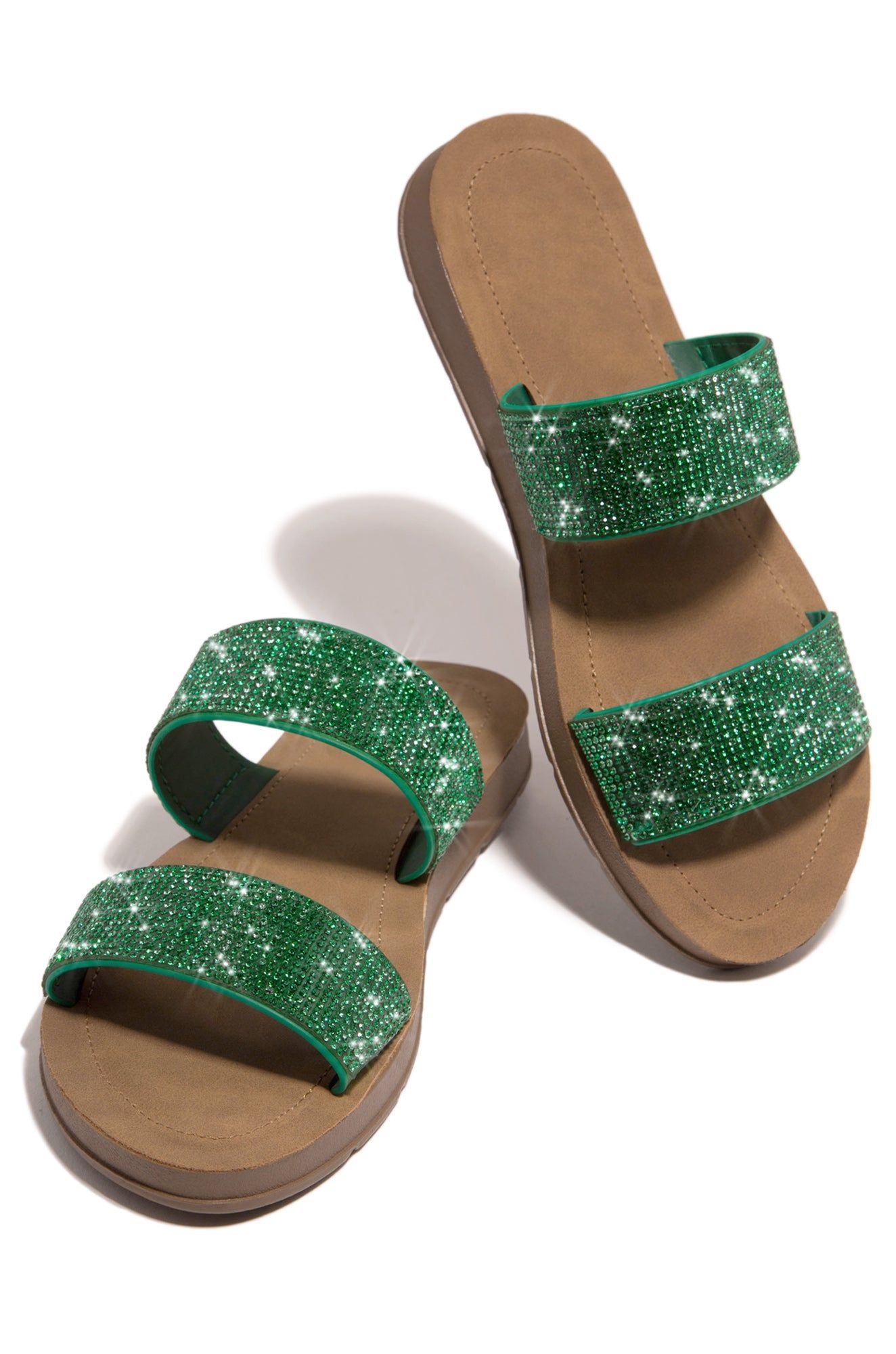Sun Baby Embellished Slip On Sandals - Green sold by Miss Lola product image thumbnail 4