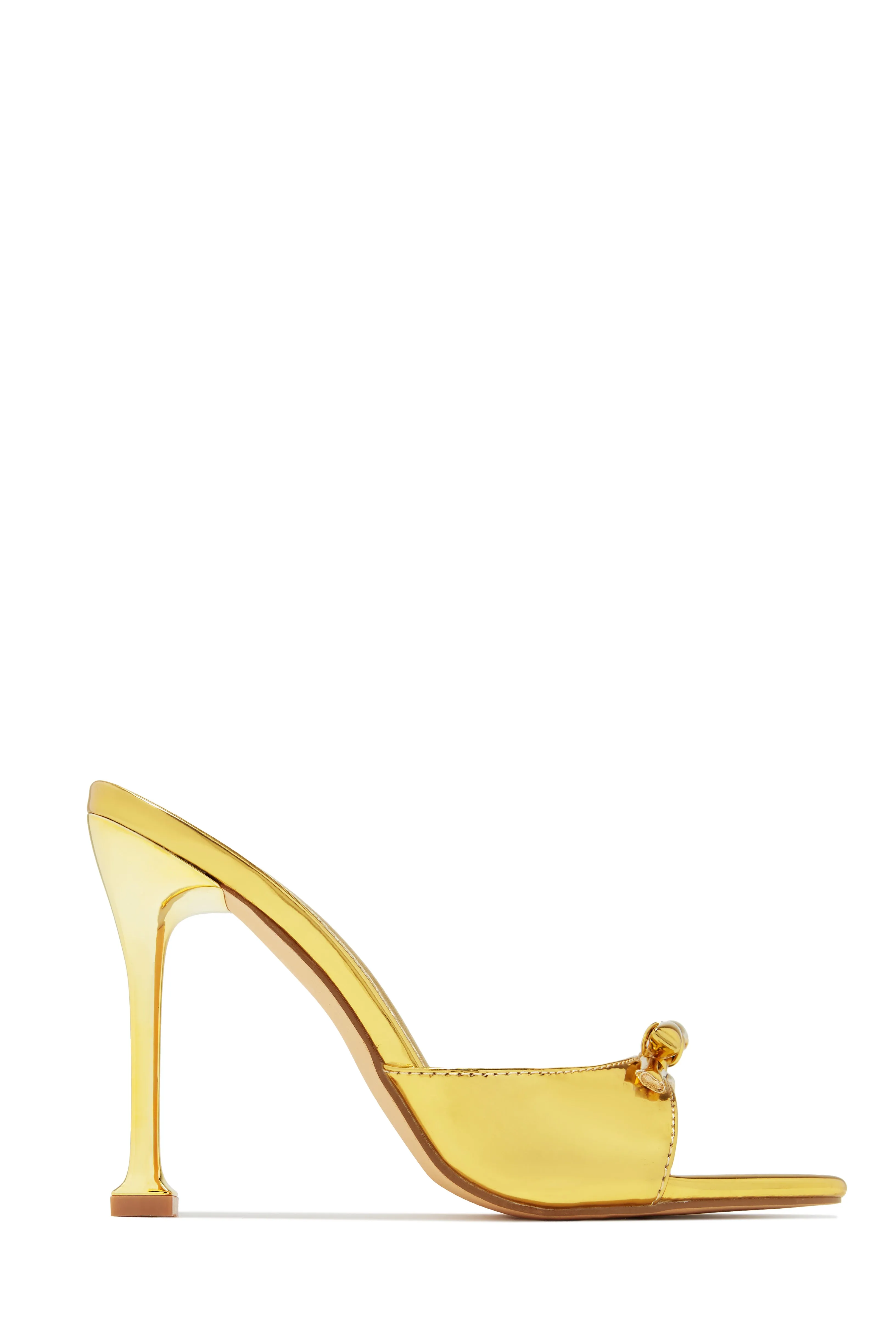 Jaya High Heel Mules - Gold sold by Miss Lola product image thumbnail 4