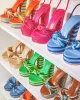 Kayden Lace Up Platform Block Heels - Green sold by Miss Lola