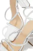 Emalia Block Heels - Silver sold by Miss Lola