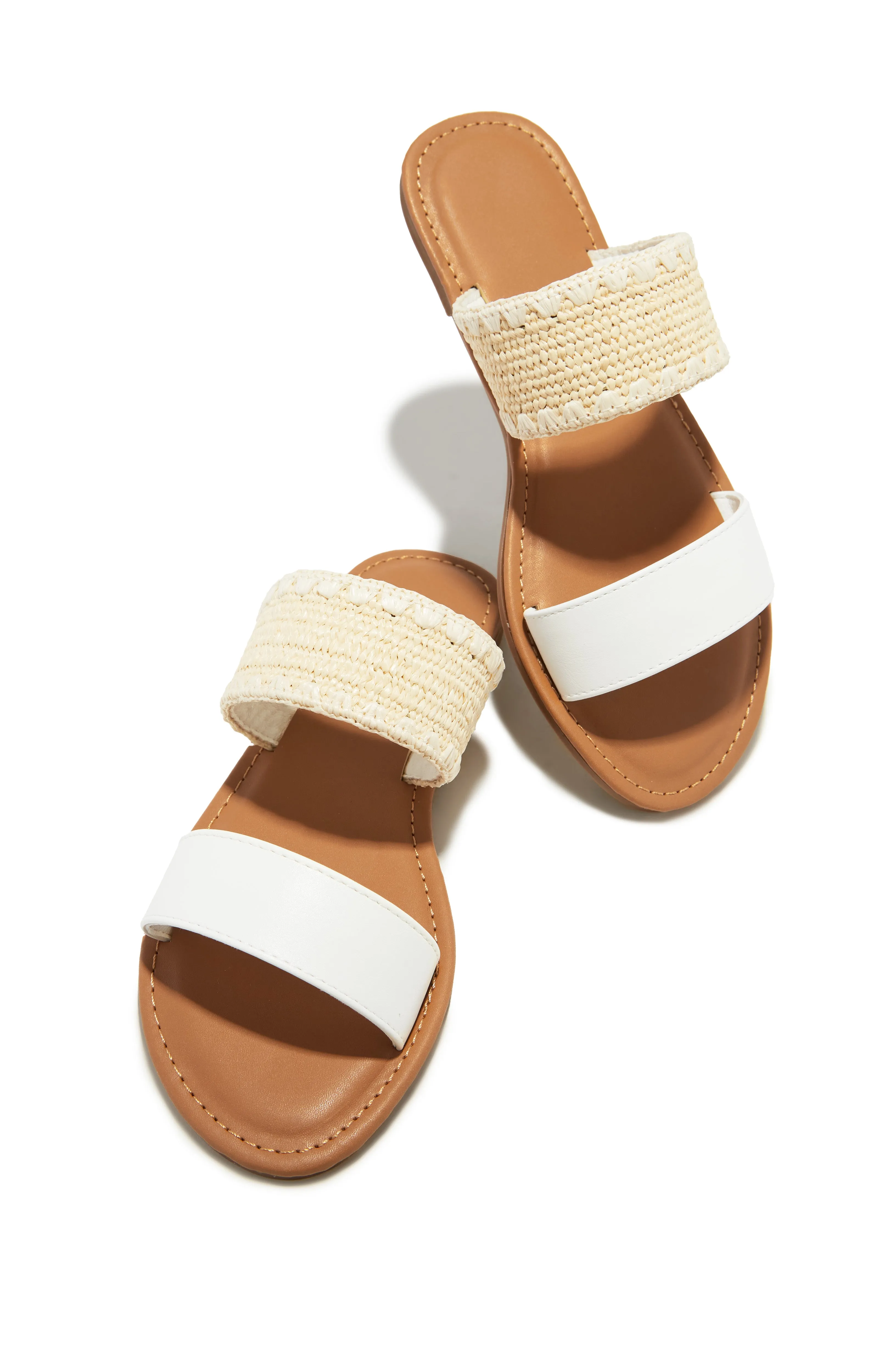 Janice Slip On Sandals - White sold by Miss Lola product image thumbnail 5
