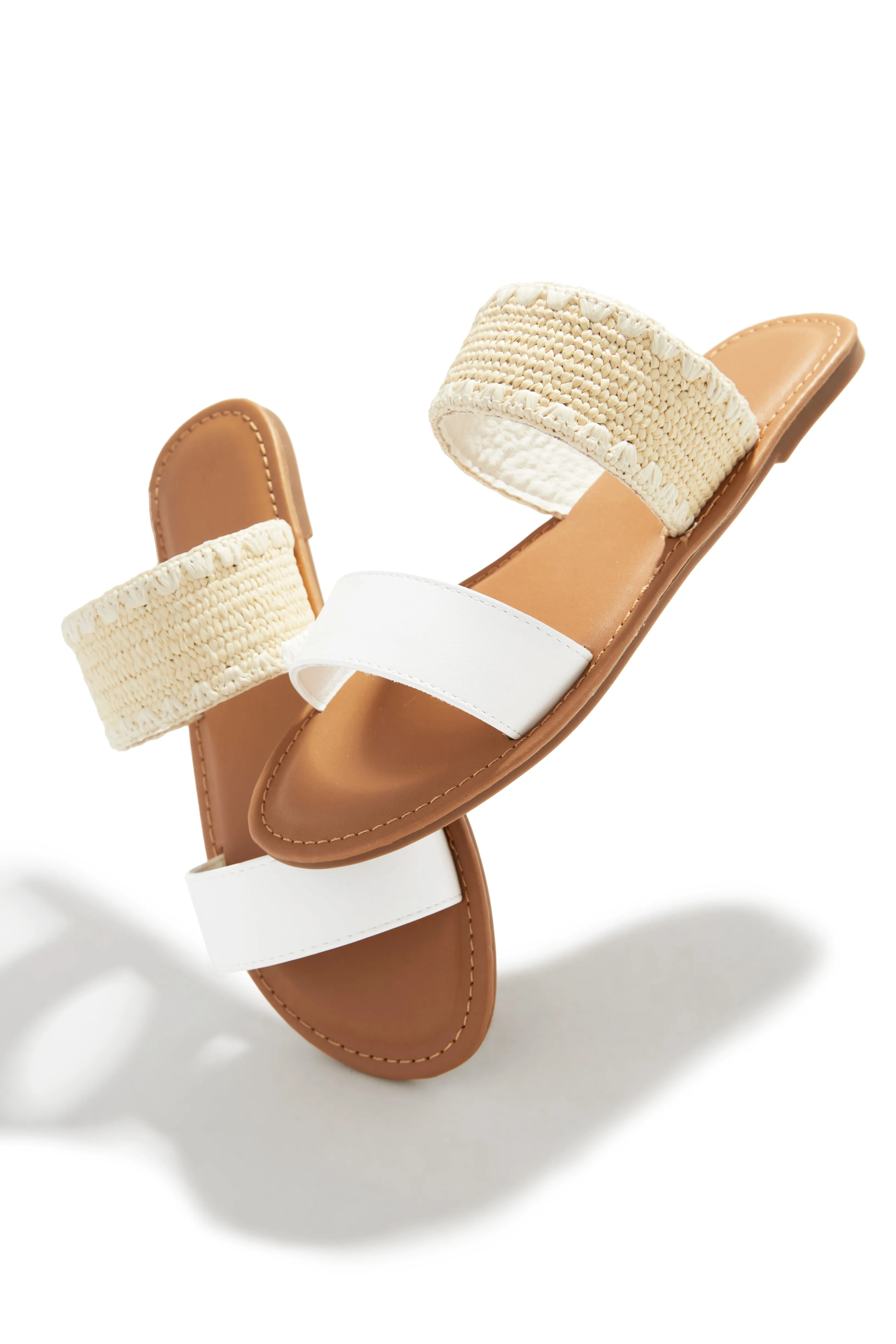 Janice Slip On Sandals - White sold by Miss Lola product image thumbnail 3