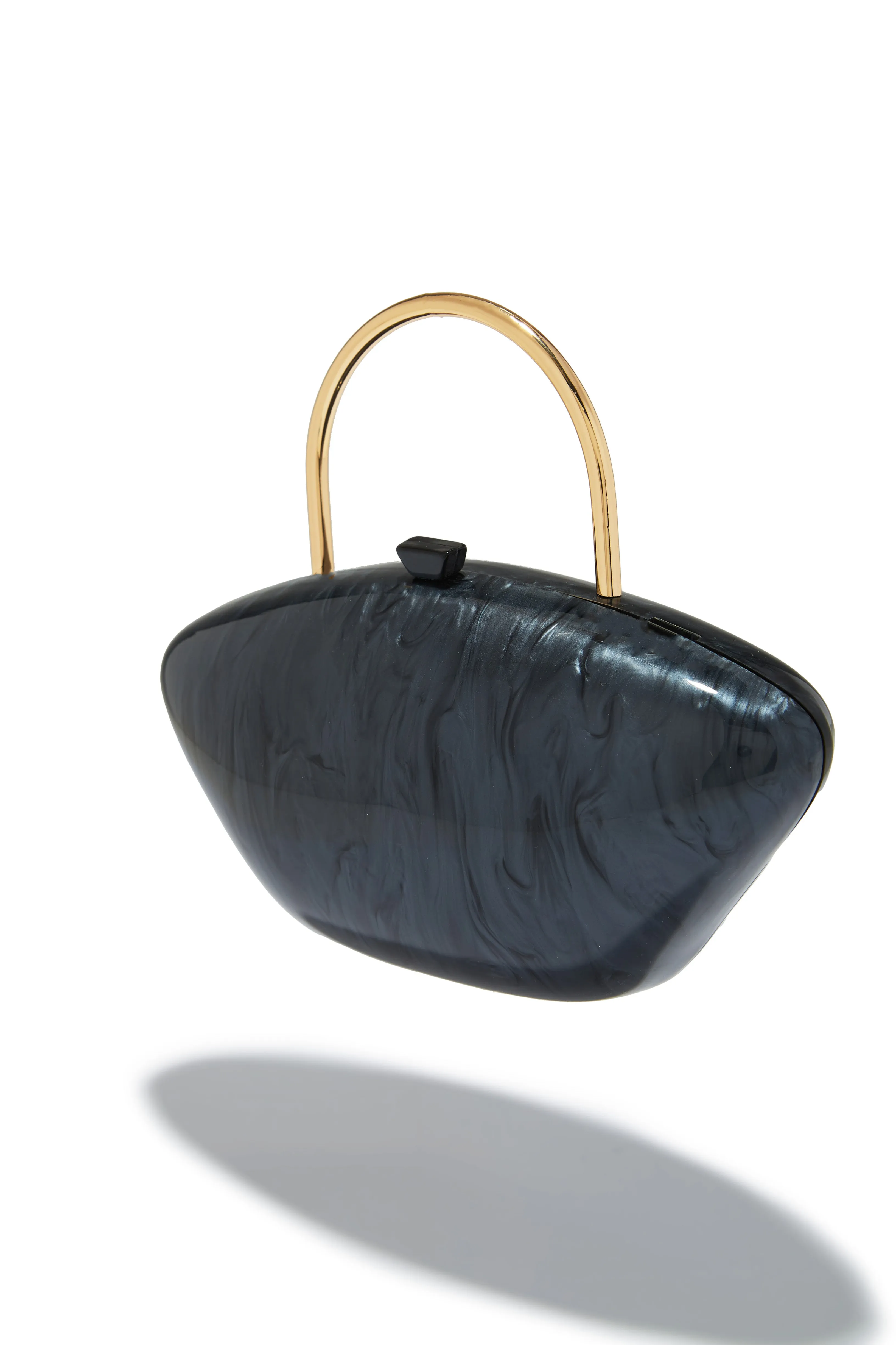 Imania Marble Top Handle Bag- Black sold by Miss Lola product image thumbnail 4