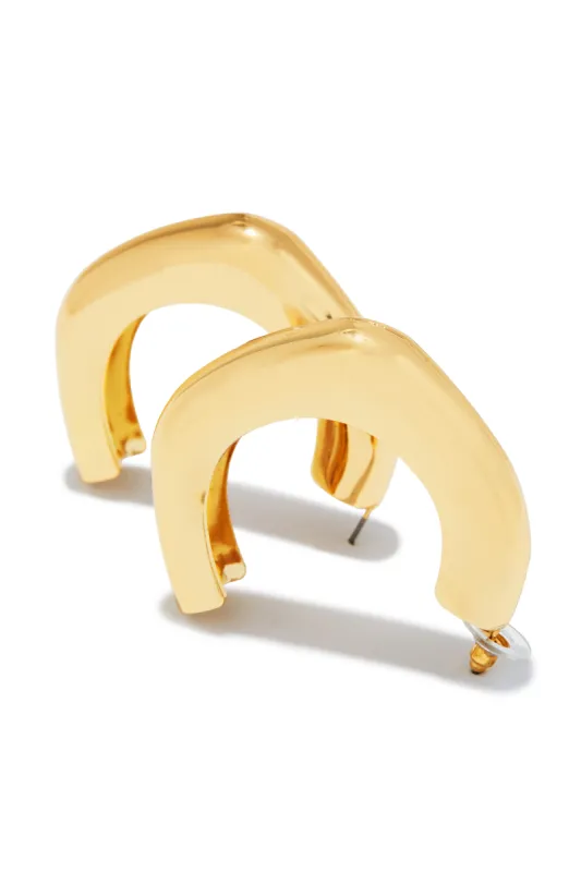 Devania Abstract Hoop Earring - Gold sold by Miss Lola