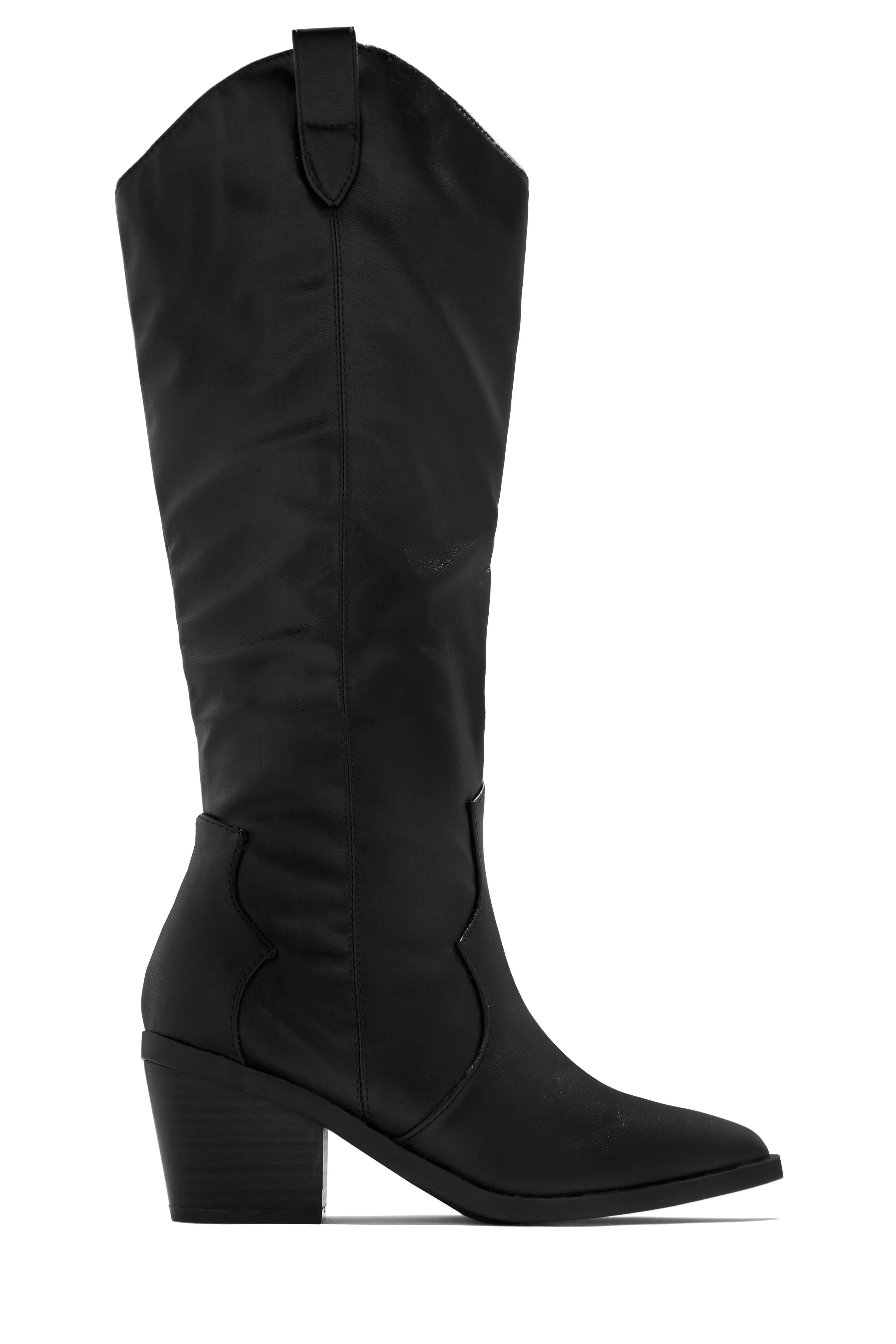 Lasso Stacked Heel Western Boots - Taupe sold by Miss Lola product image thumbnail 4