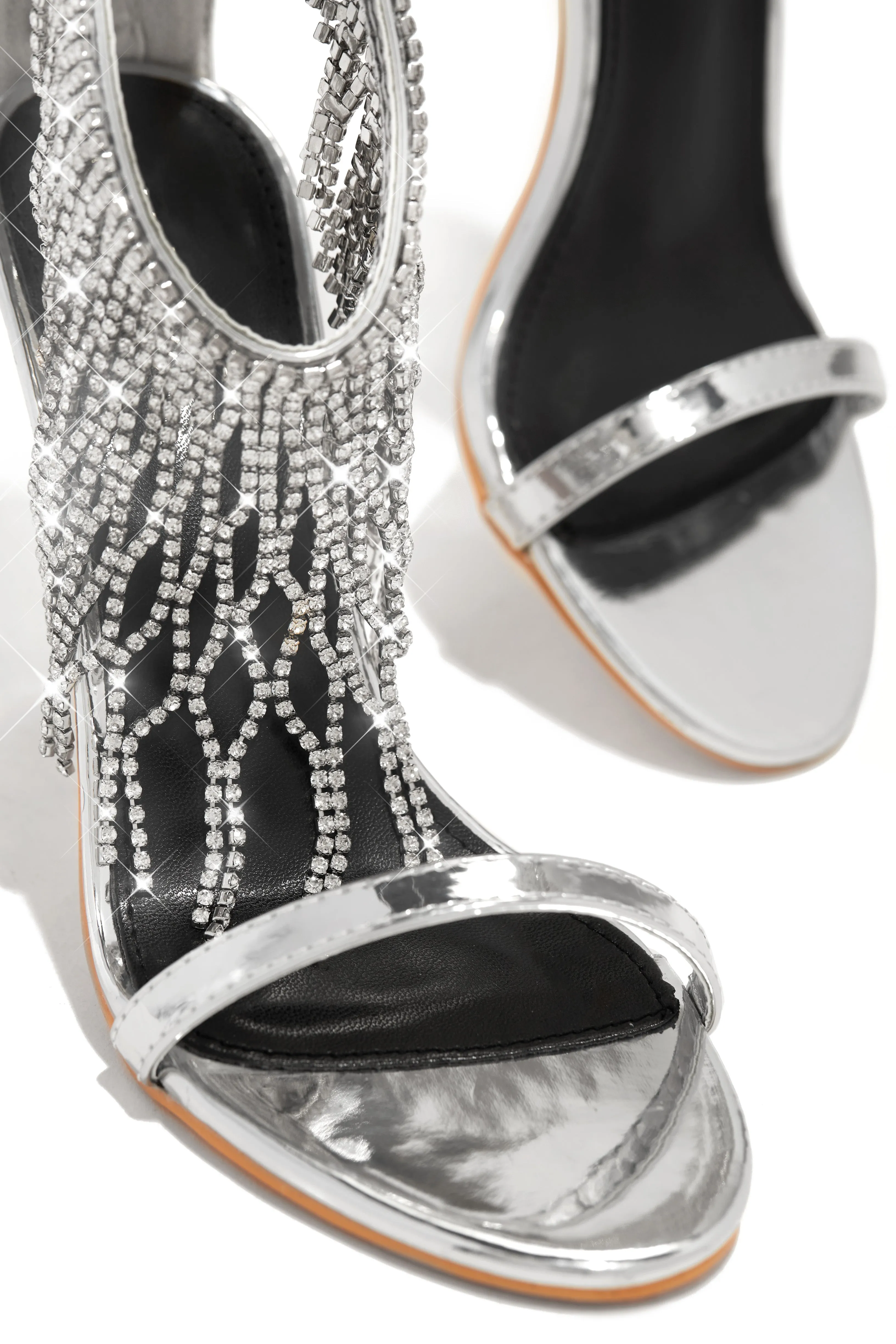 Formal Icon Embellished Dangle Heels - Silver sold by Miss Lola product image thumbnail 3