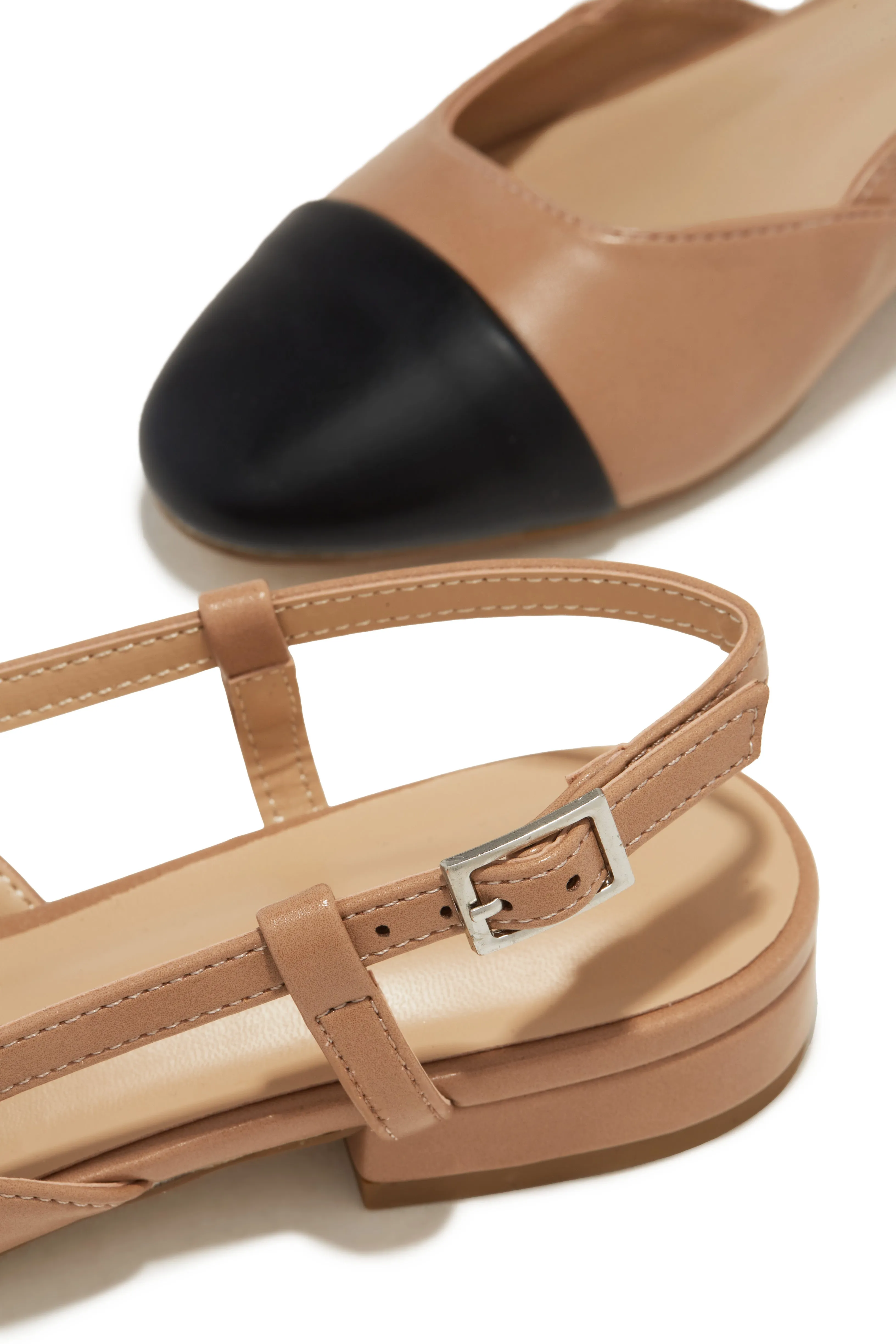 Sarah Slingback Mini Heel Flats - Nude sold by Miss Lola product image thumbnail 2