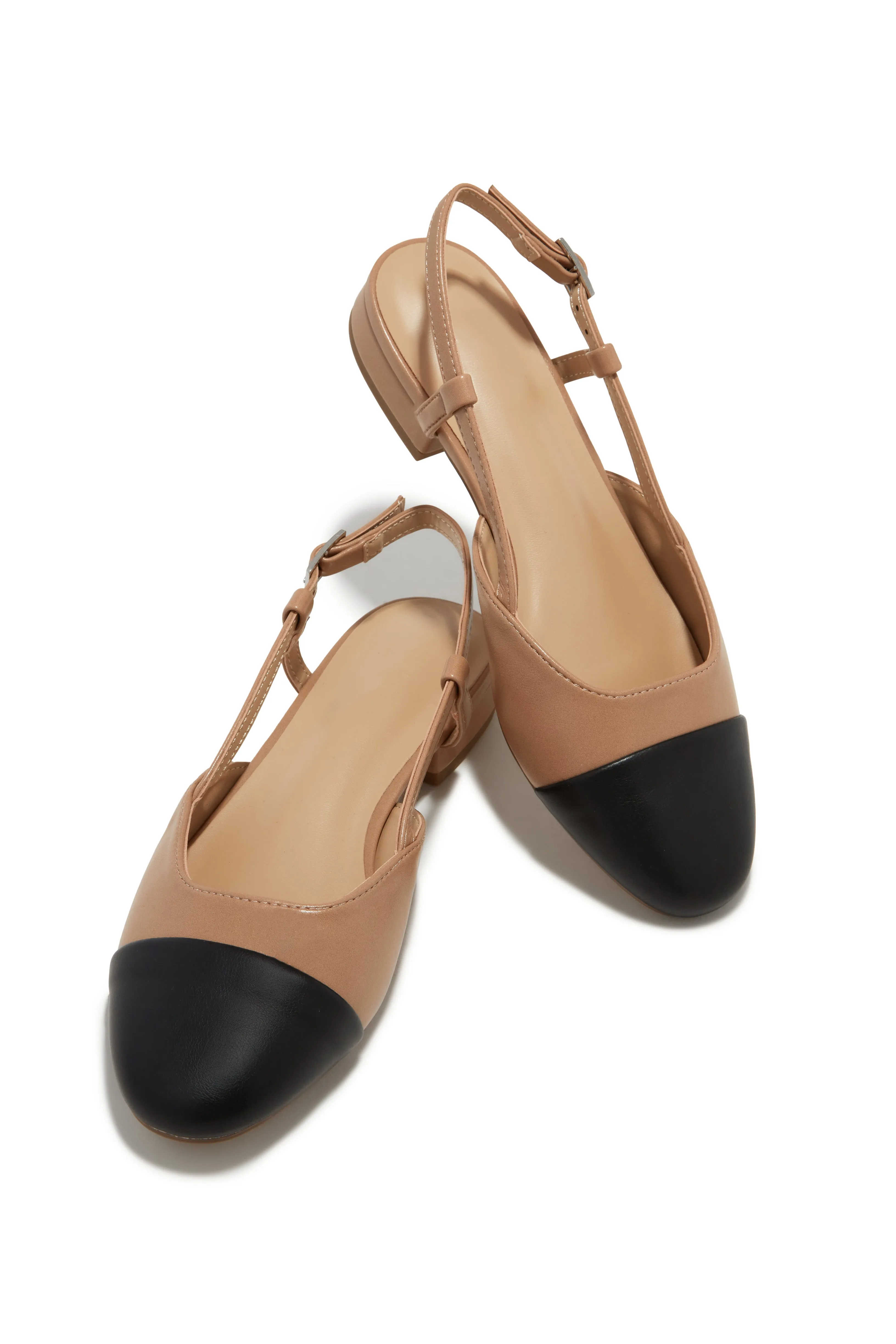 Sarah Slingback Mini Heel Flats - Nude sold by Miss Lola product image thumbnail 4