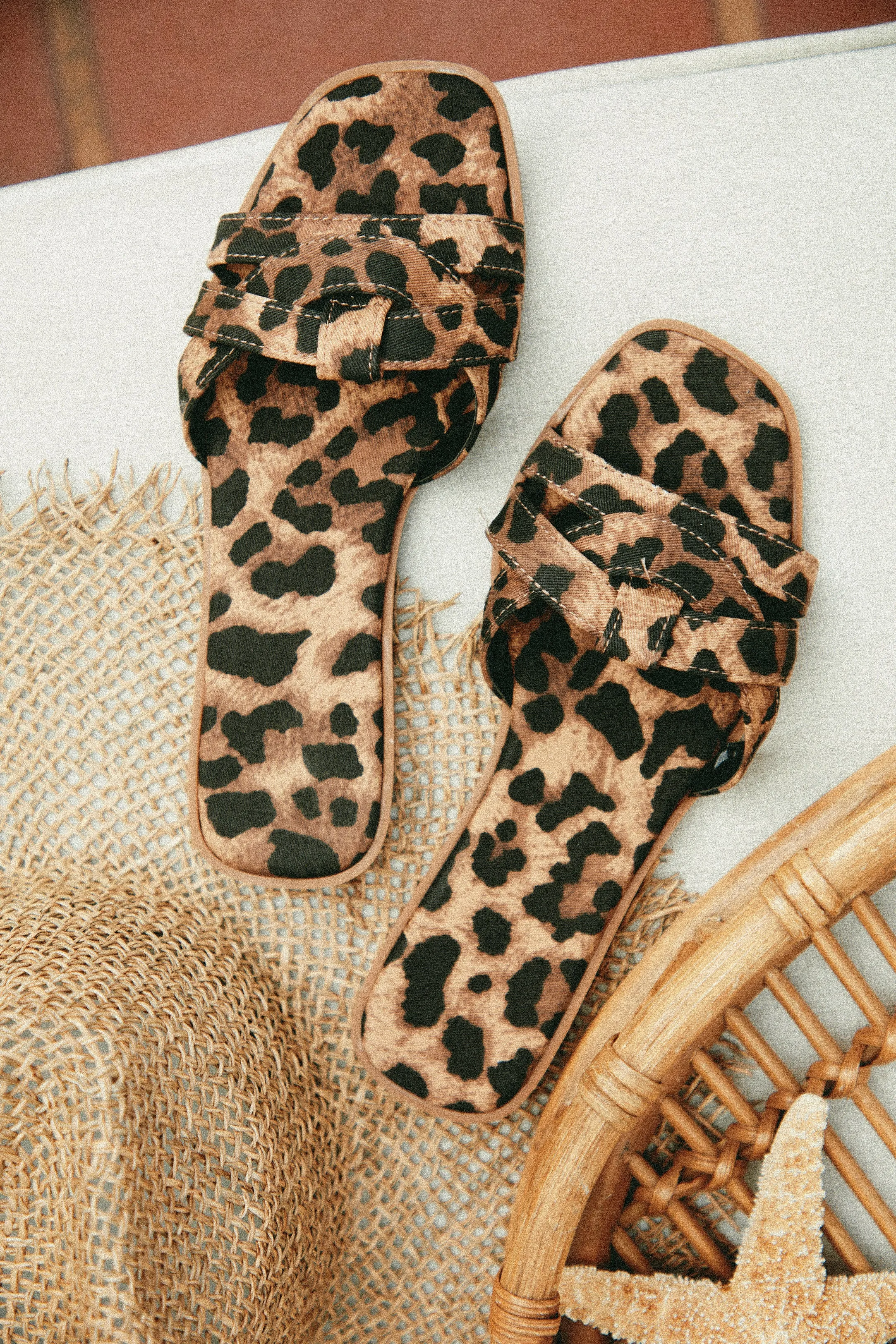 Maile Slip On Sandals - Leopard sold by Miss Lola