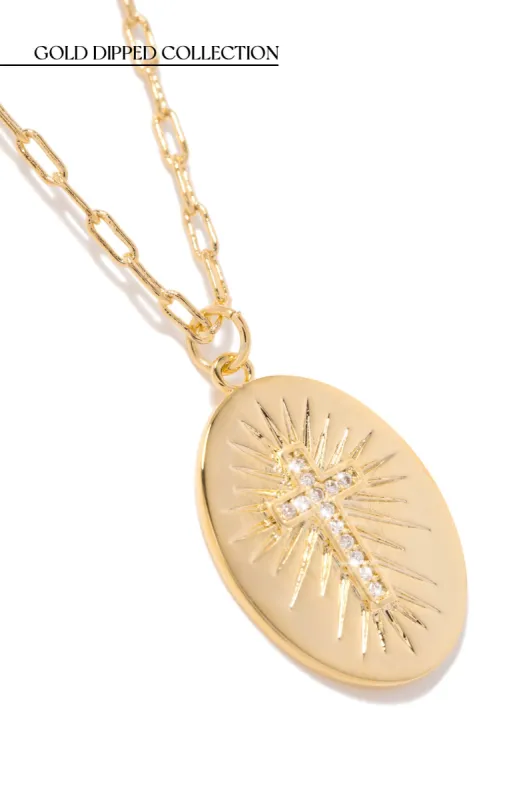 Yoana Gold Dipped Brass Necklace - Gold sold by Miss Lola