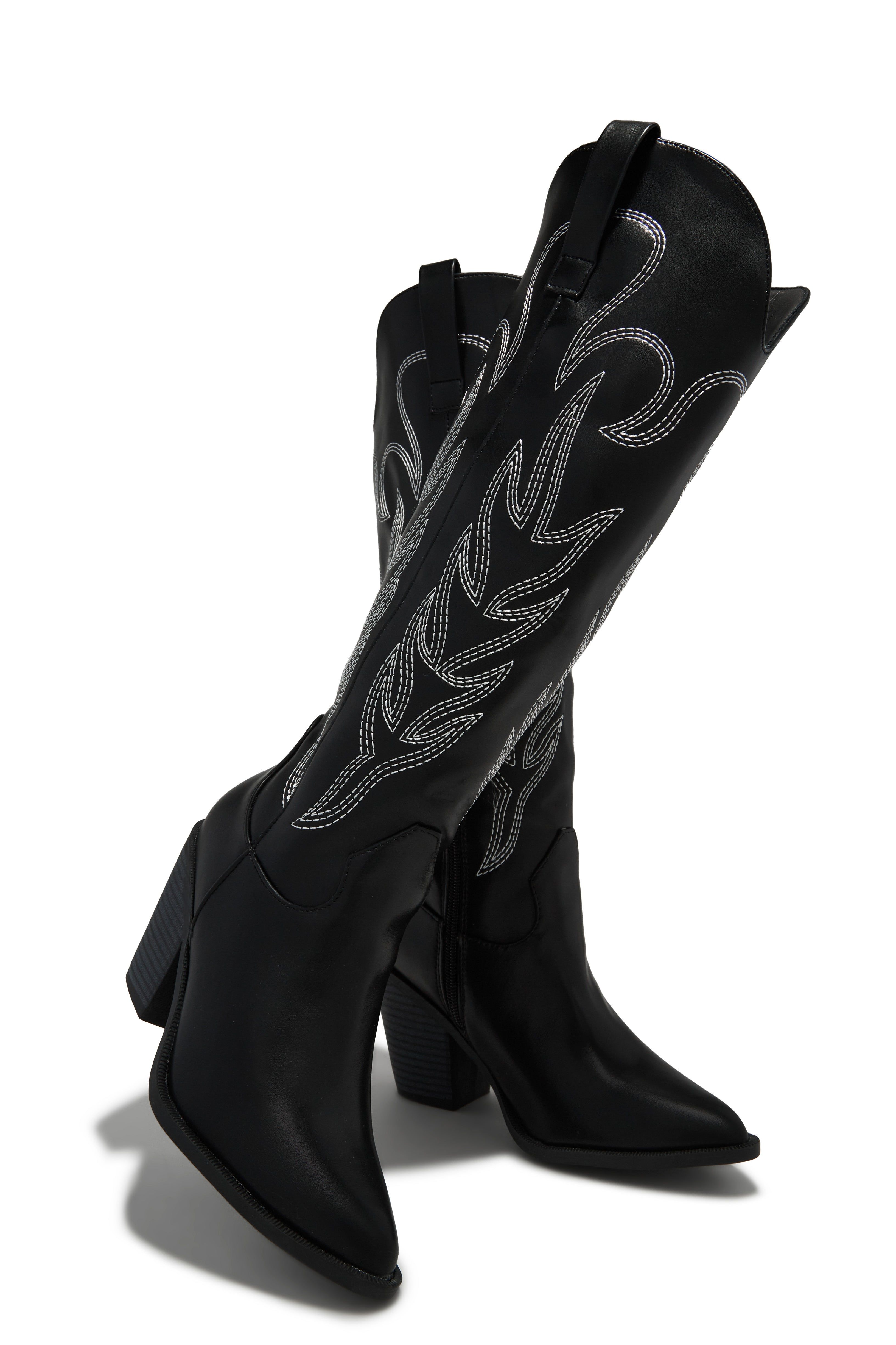 Exclusive Performance Cowgirl Boots - Black sold by Miss Lola product image thumbnail 4