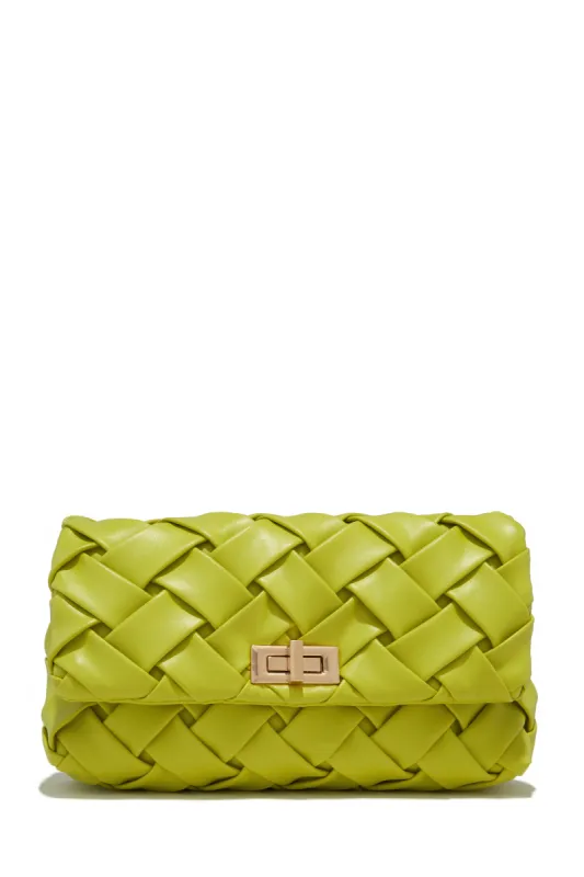 Naydine Woven Crossbody Handbag - Green sold by Miss Lola