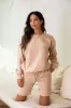 Cozy Feels Adult Crewneck Sweater - Nude sold by Miss Lola