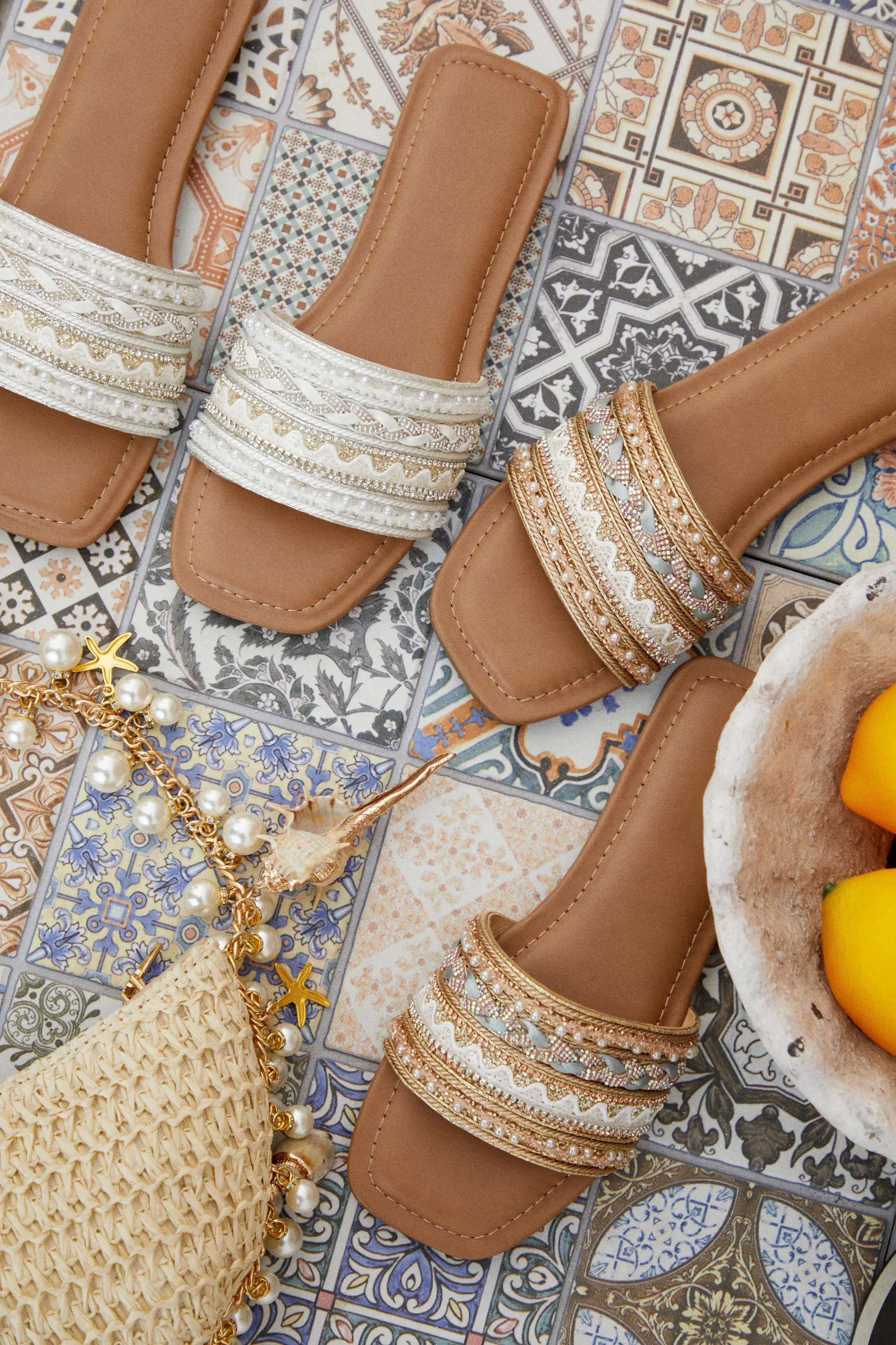 Beach Day Slip On Sandals - White sold by Miss Lola product image thumbnail 4