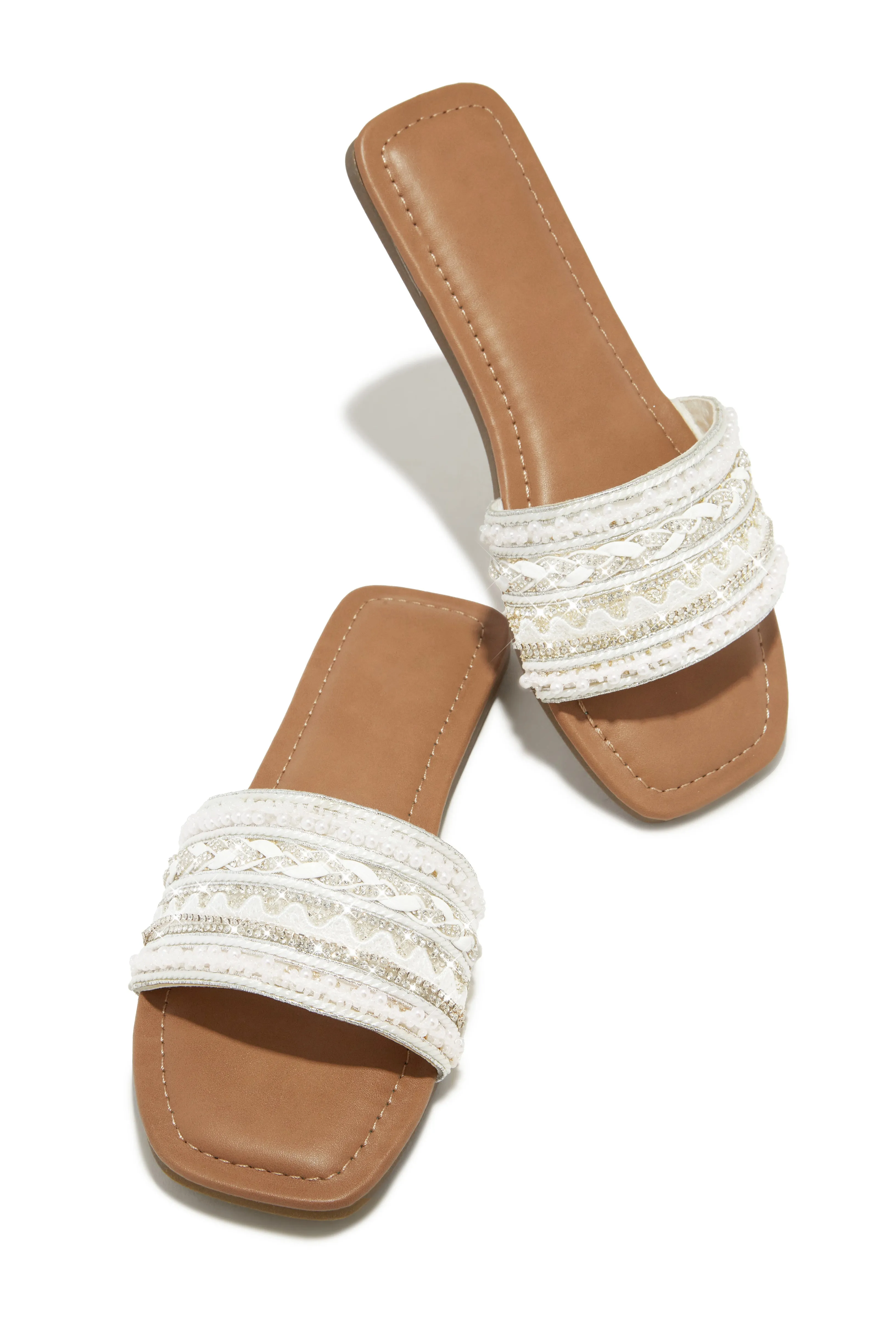 Beach Day Slip On Sandals - White sold by Miss Lola product image thumbnail 5