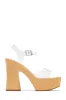 Makana Platform Block Heels - Clear sold by Miss Lola
