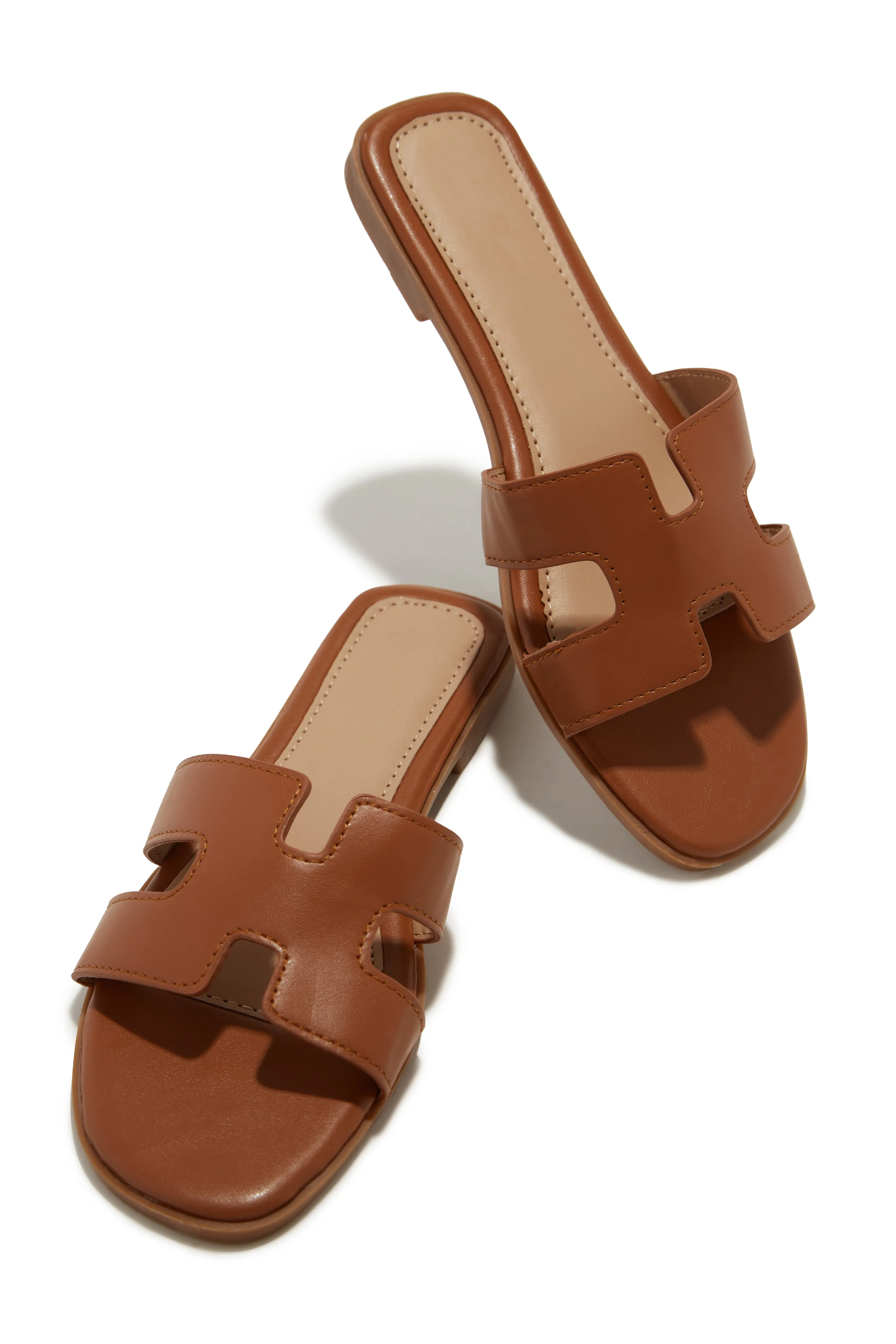 Myla Slip On Sandals - Tan sold by Miss Lola