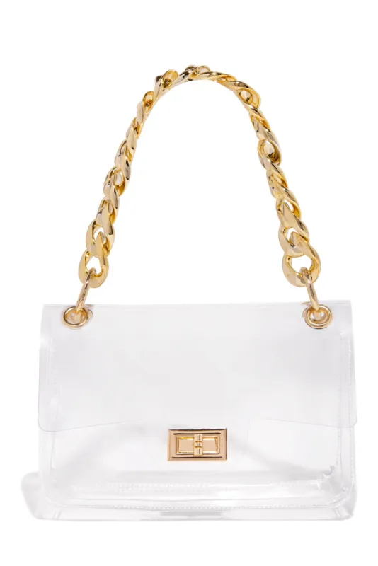 Leslie Clear Shoulder Crossbody Bag - Clear sold by Miss Lola