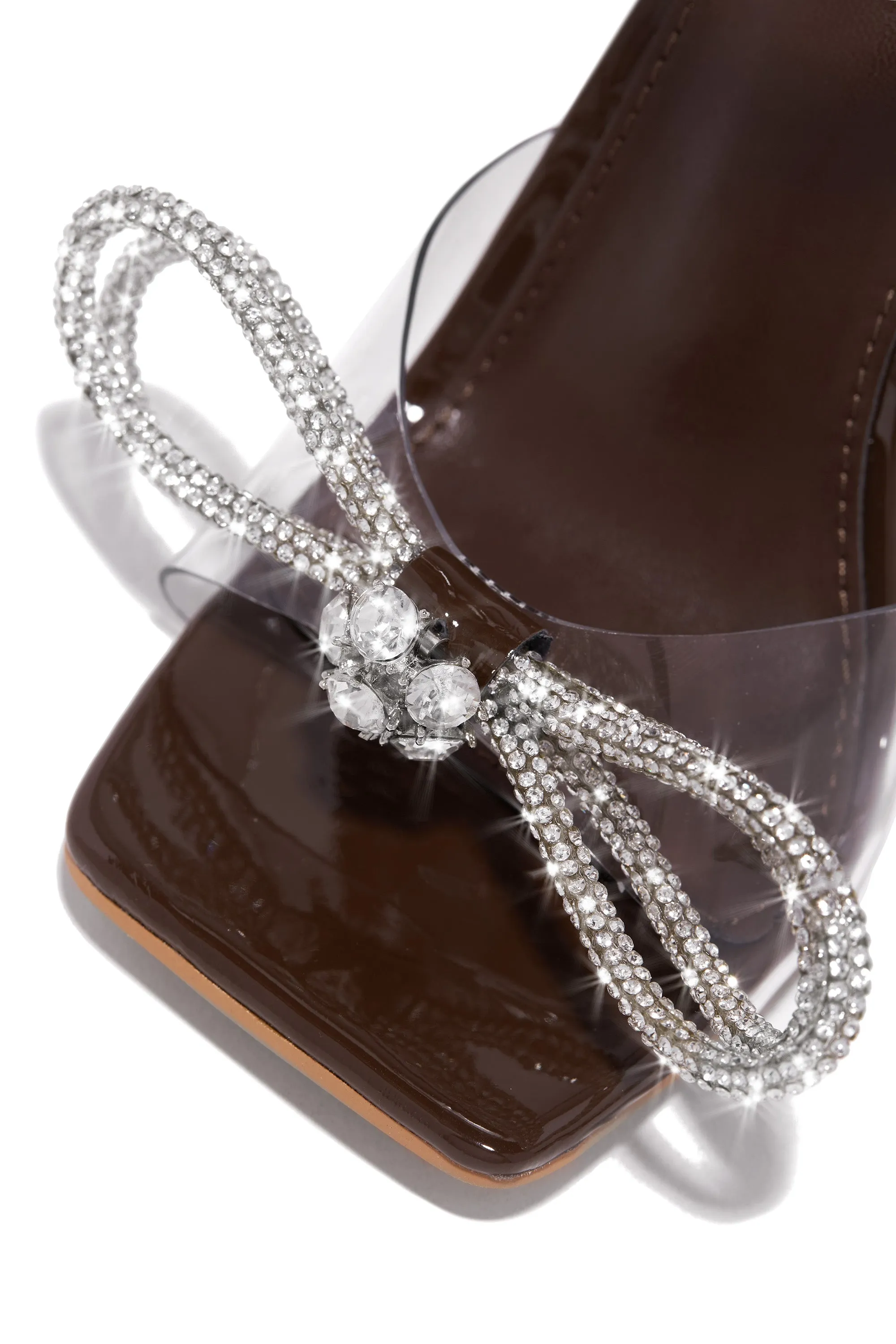 Amaria Embellished Bow Strap High Heels - Mocha sold by Miss Lola product image thumbnail 3