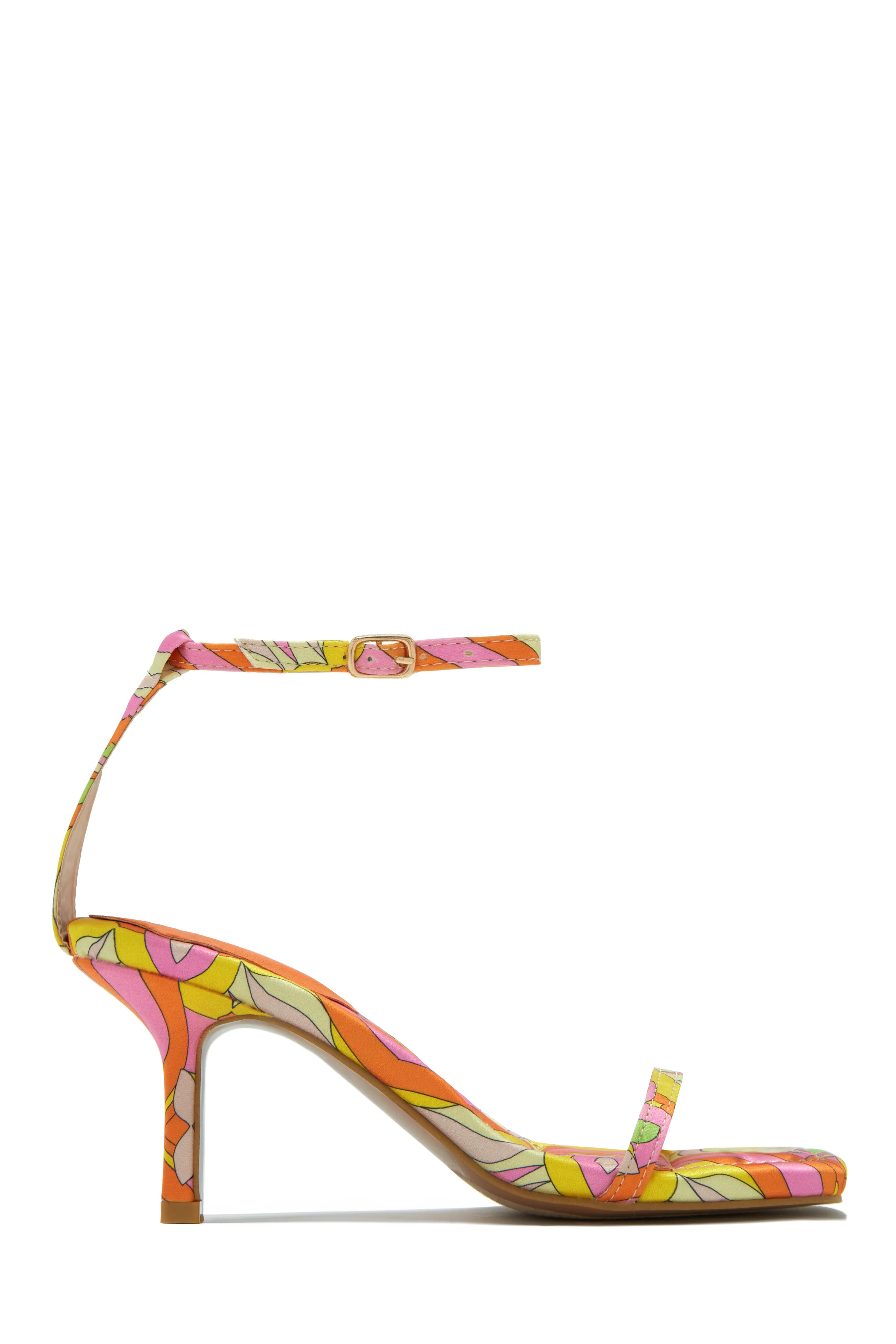 Iyla Single Sole Mid Heels - Pink Print sold by Miss Lola product image thumbnail 5