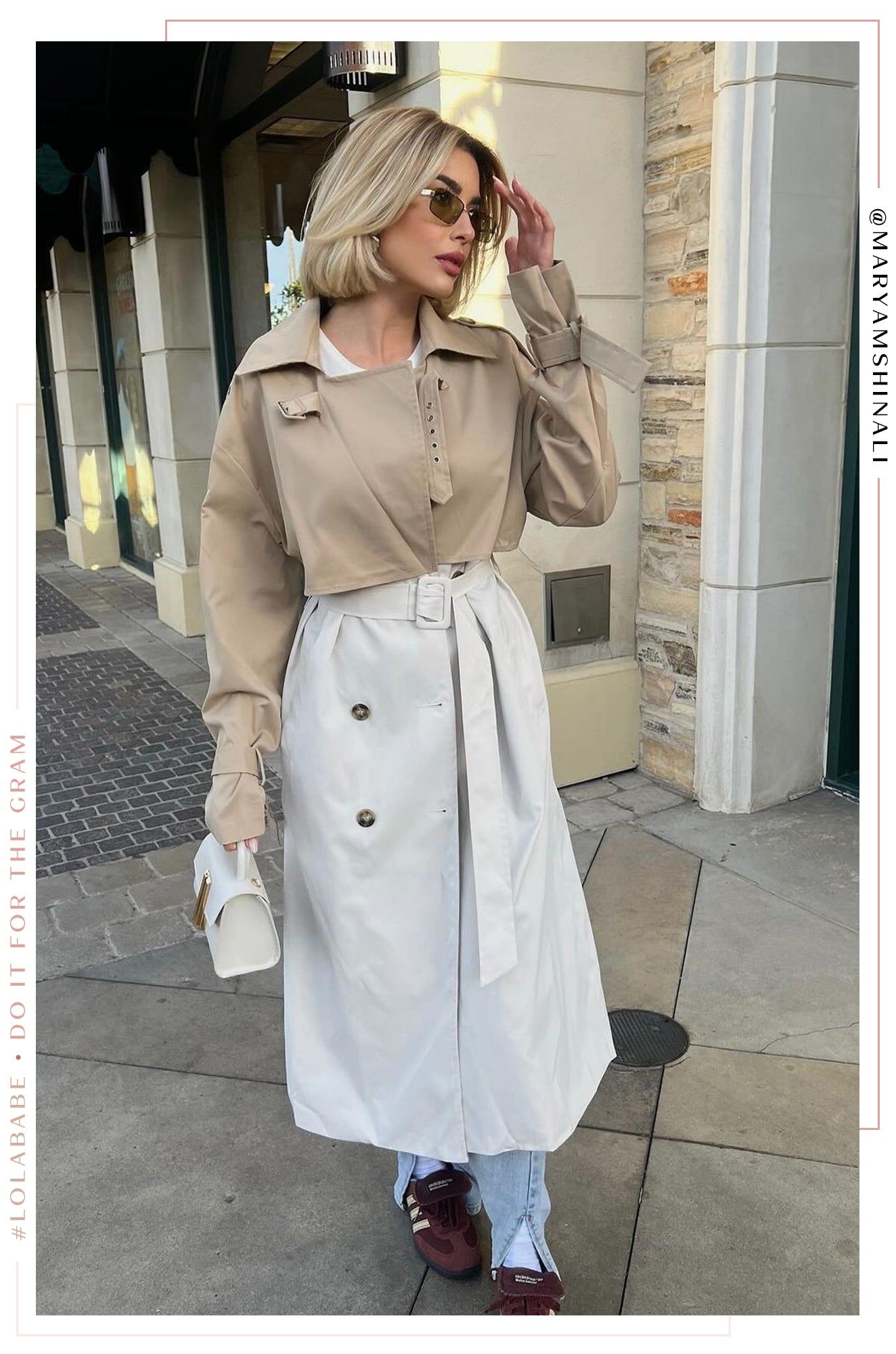 Harper Color Blocked Trench Coat - Nude sold by Miss Lola product image thumbnail 5