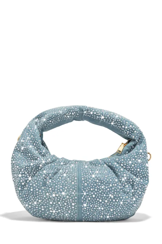 Makaila Embellished Bag - Denim sold by Miss Lola