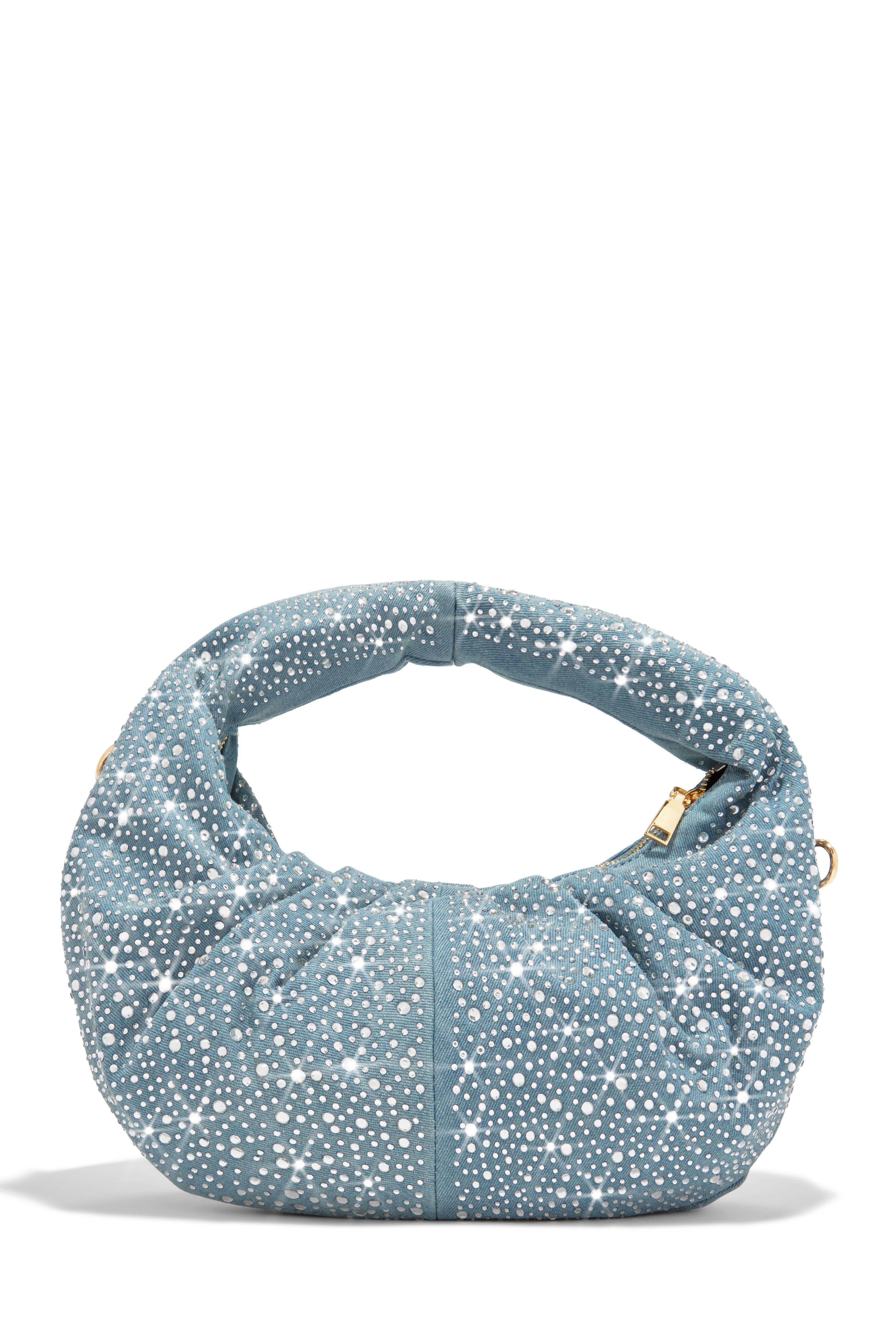 Makaila Embellished Denim Bag - Denim sold by Miss Lola