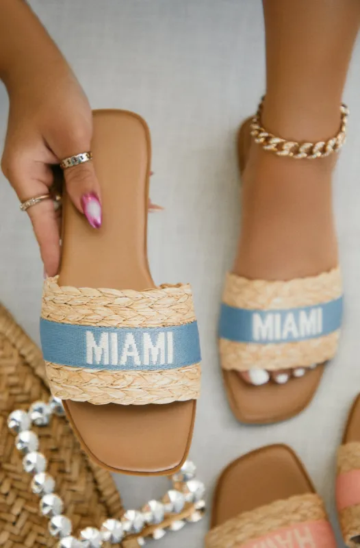 Going Places Slip On Sandals - Blue sold by Miss Lola